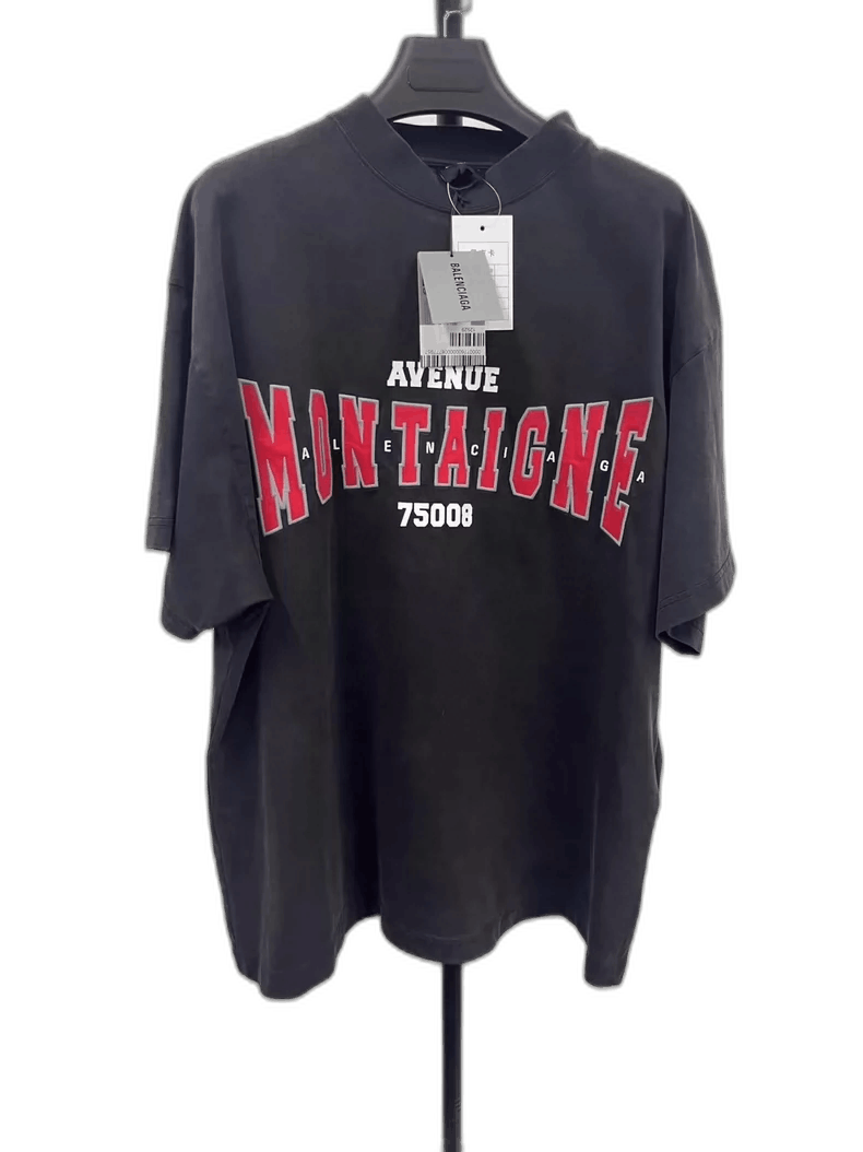 Balenciaga Balenciaga Letter Print Knit Short Sleeve T-shirt-yf Size US M / EU 48-50 / 2 - 1 Thumbnail