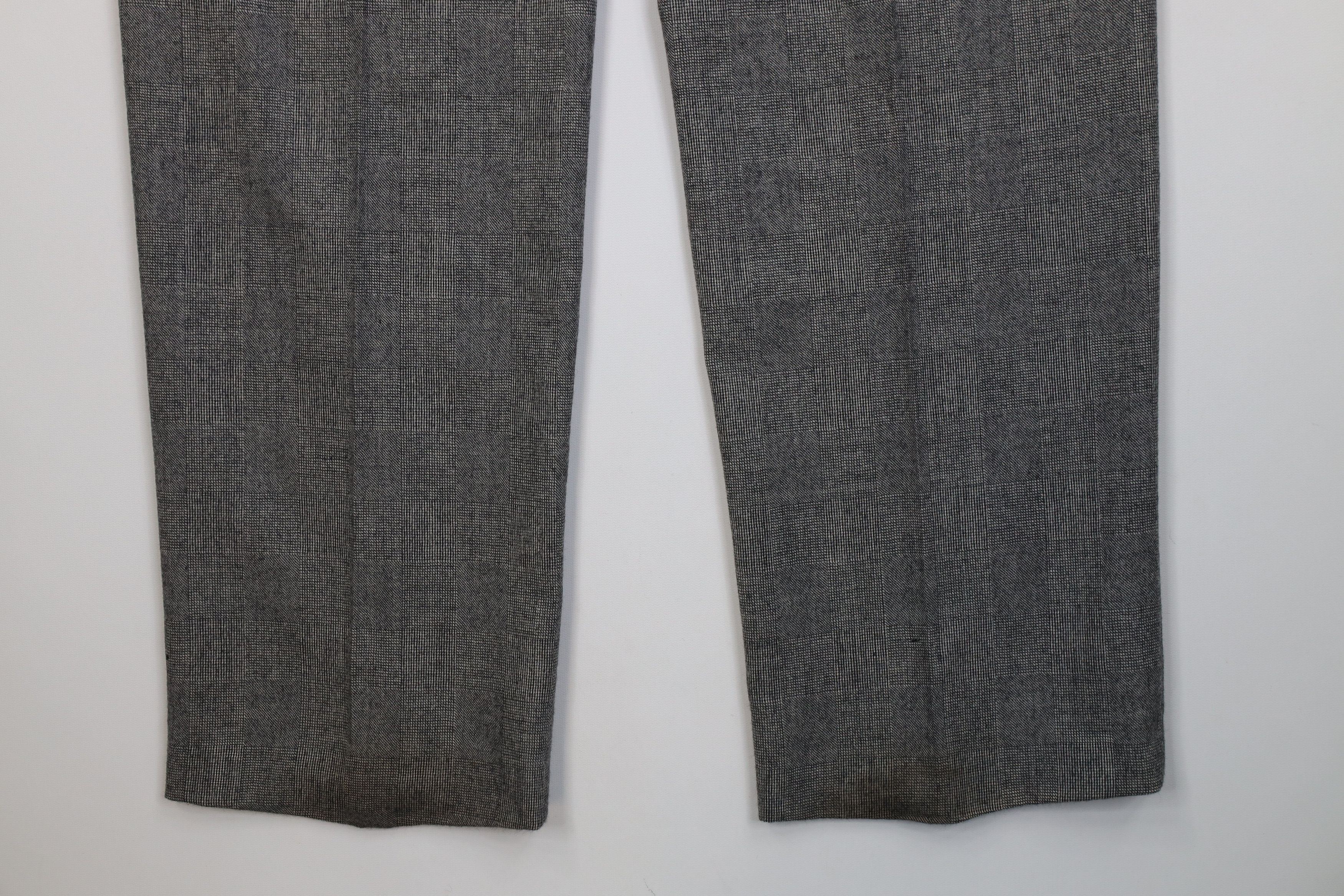 Christian Dior Monsieur Vintage 70s Christian Dior Knit Wide Leg Chino Pants Plaid Size US 34 / EU 50 - 15 Thumbnail
