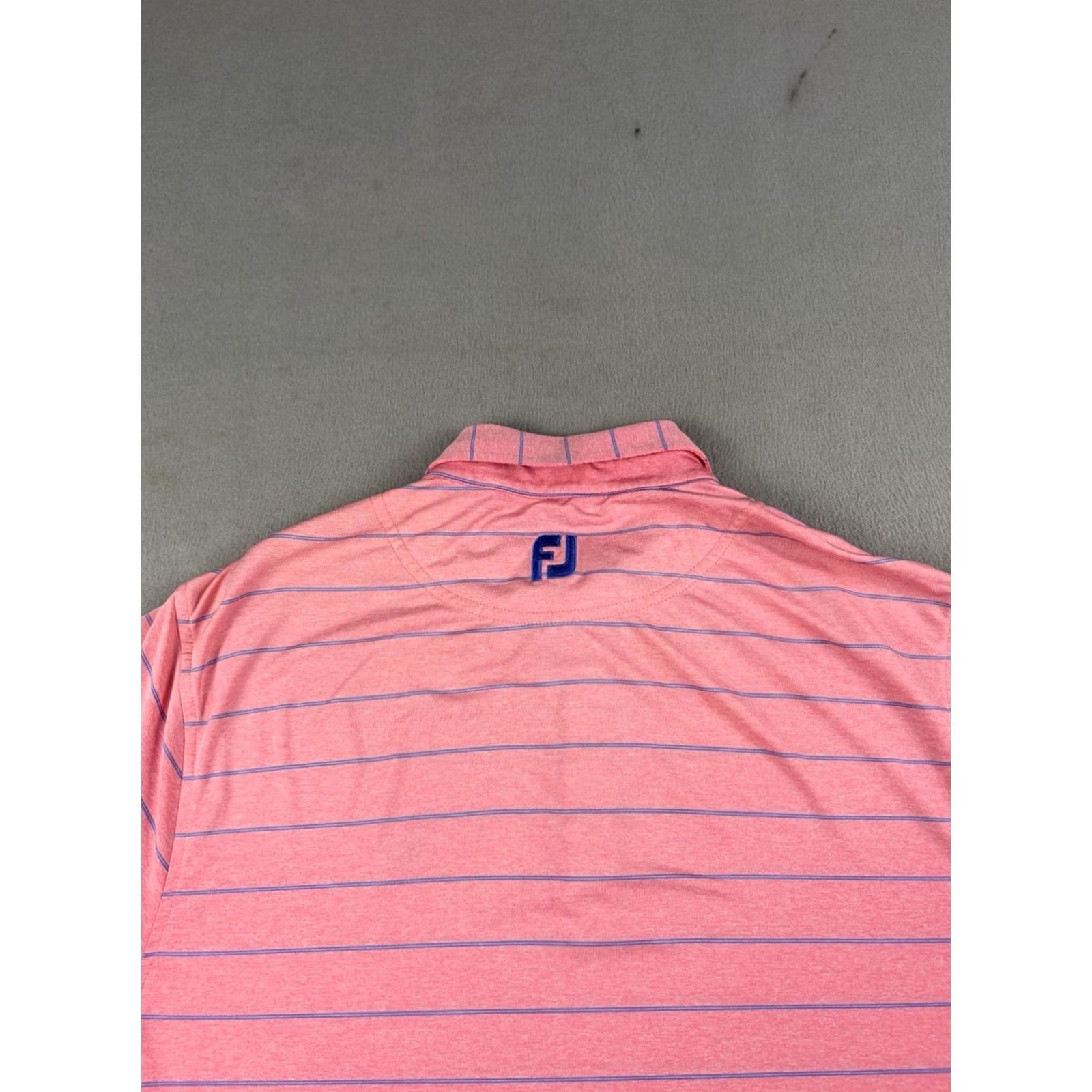 Footjoy FootJoy Polo Shirt Men M Pink Striped Tour Collar Golf Performance Shirts Polo Athletic Regular Size US M / EU 48-50 / 2 - 5 Thumbnail