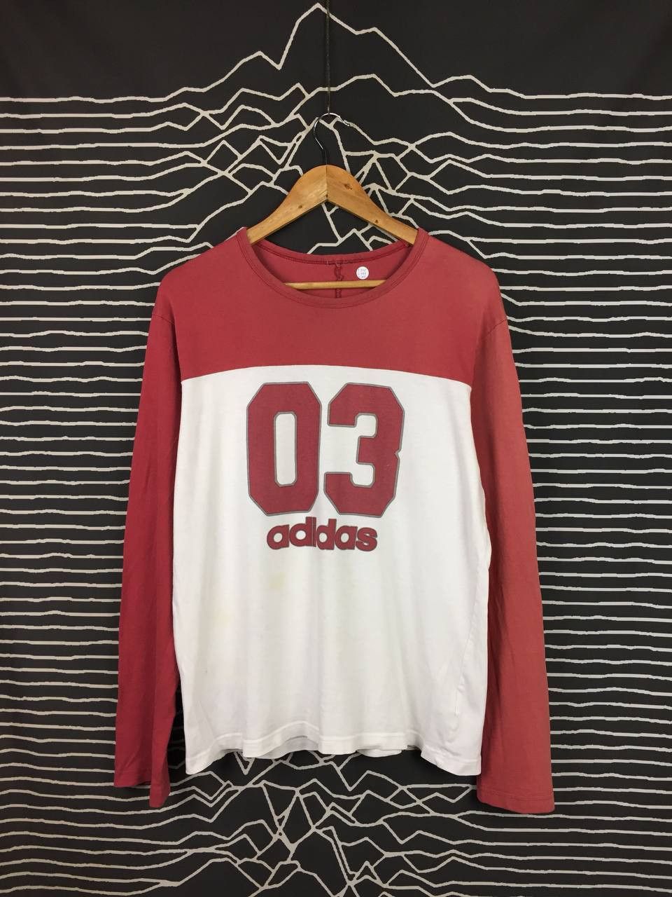 Adidas Vtg Adidas 03 Block Logo Two-Tone Long Sleeve Tee Size US L / EU 52-54 / 3 - 2 Thumbnail