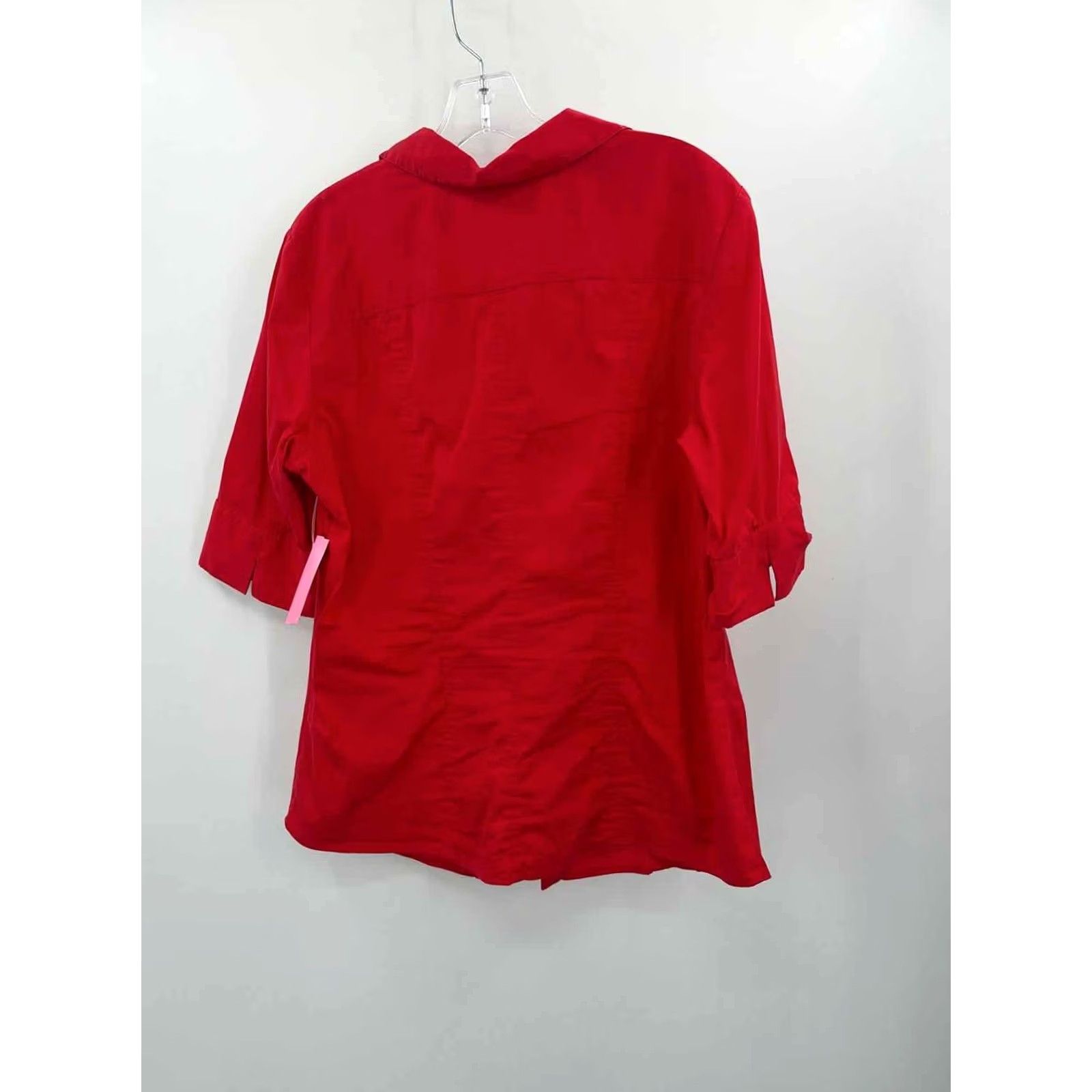 Vintage Antonio Melani Red Blouse Size Large Size L / US 10 / IT 46 - 3 Thumbnail