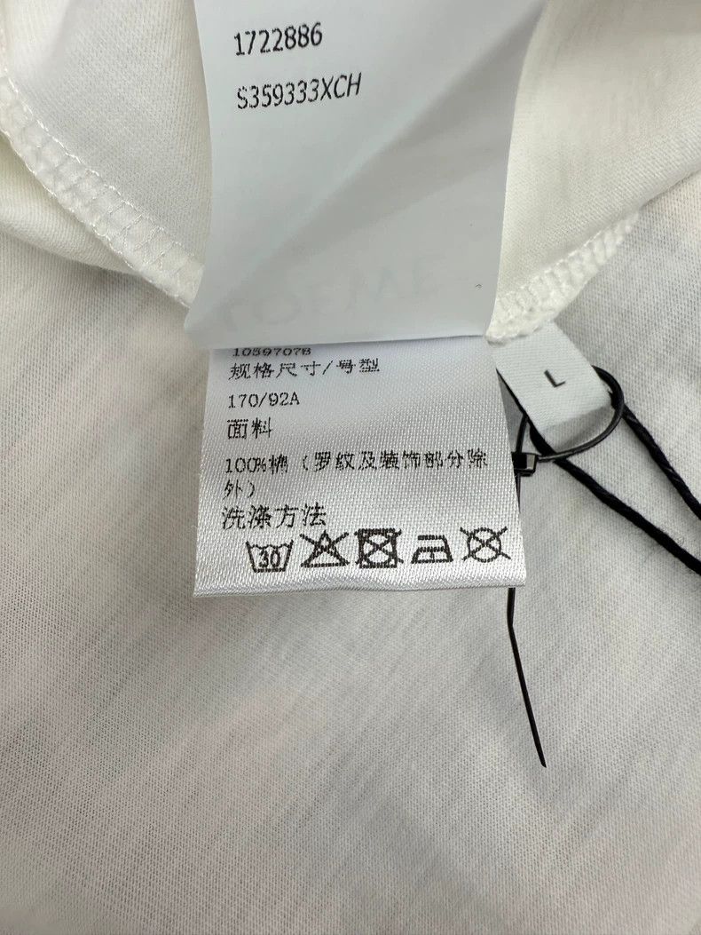 Loewe LOEWE Wide size pure cotton white T-shirt Size L / US 10 / IT 46 - 5 Thumbnail