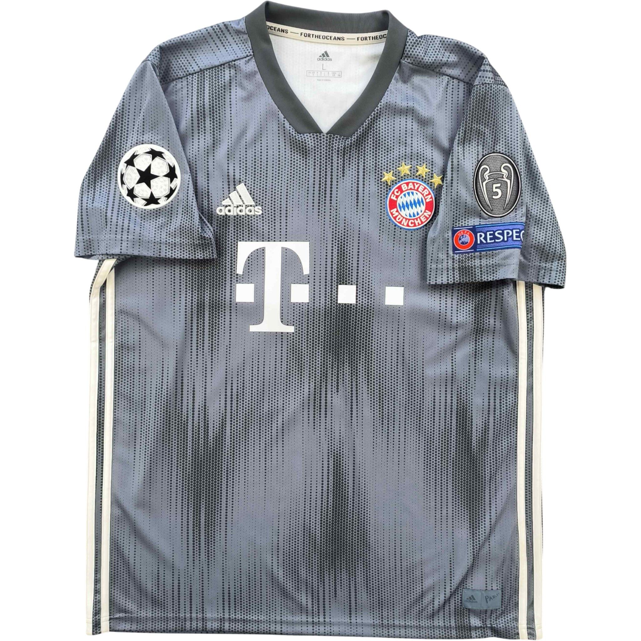 Adidas Bayern Munich 18-19 third UCL Lewandowski football jersey L Size US L / EU 52-54 / 3 - 2 Thumbnail