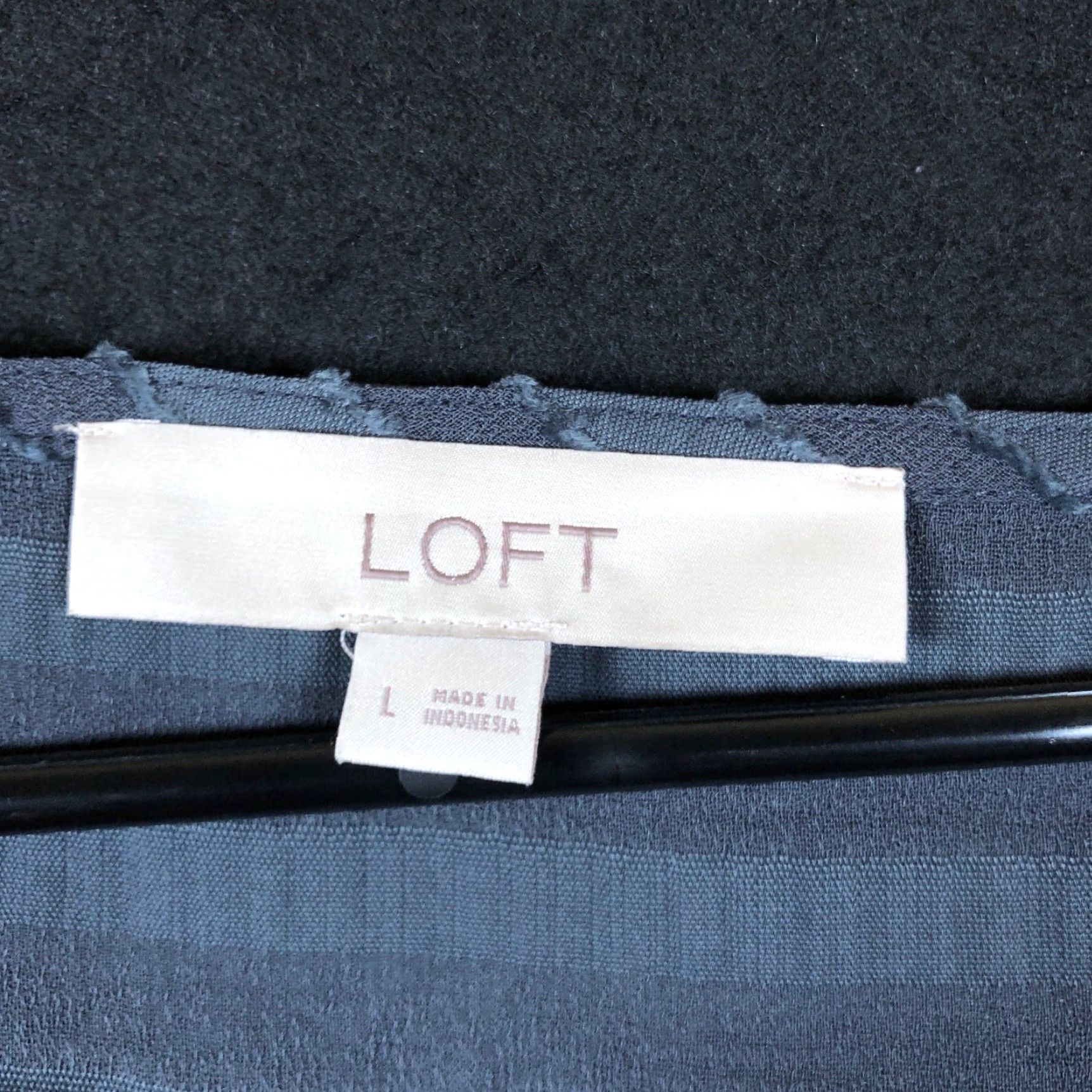 Loft loft Blouse Womens L Blue Striped Square Neck Long Sleeve Polyester Size L / US 10 / IT 46 - 6 Thumbnail