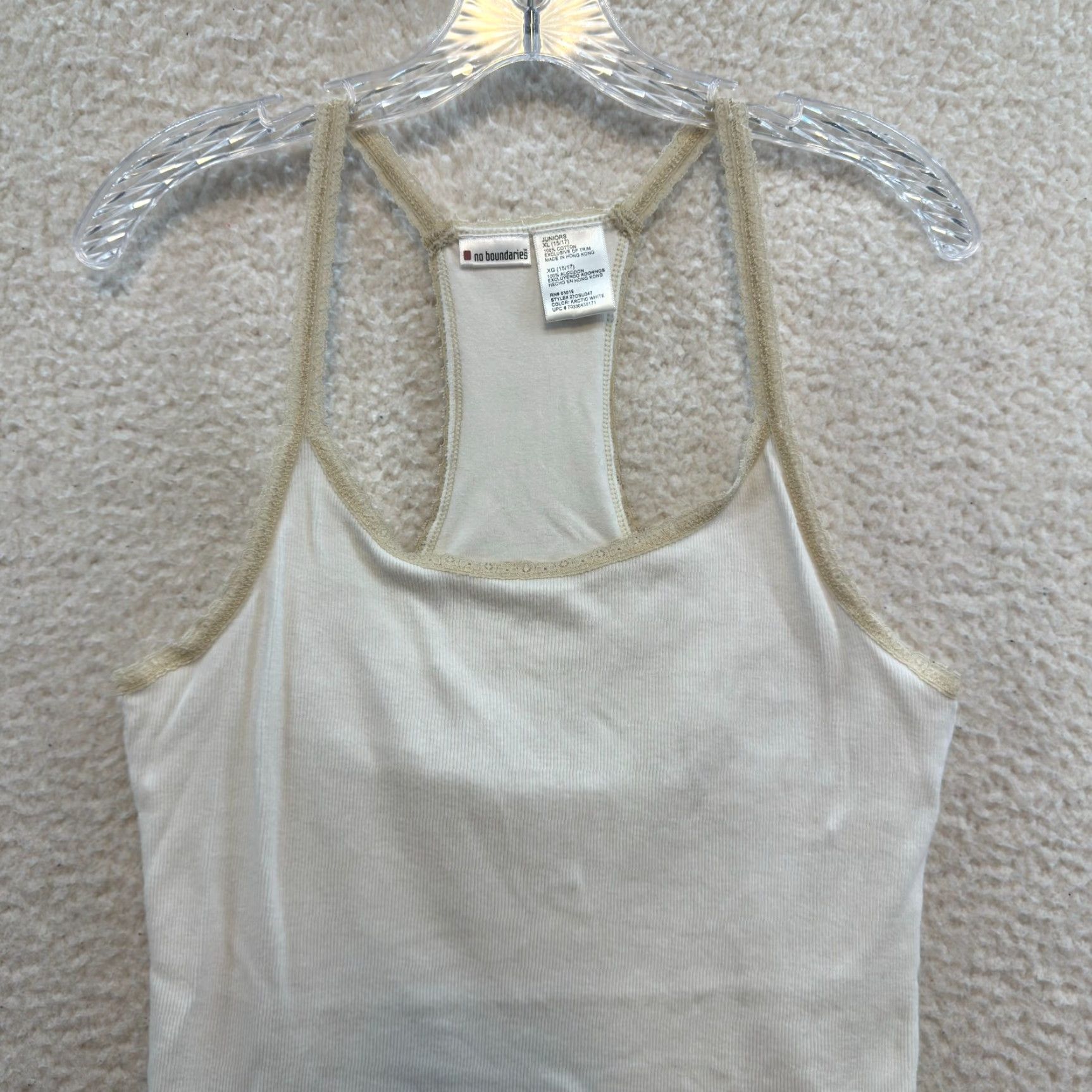Vintage VINTAGE Y2K Camisole Tank Top White Lace Boho Grunge Whimsigoth Shirt Womens L Size L / US 10 / IT 46 - 3 Thumbnail