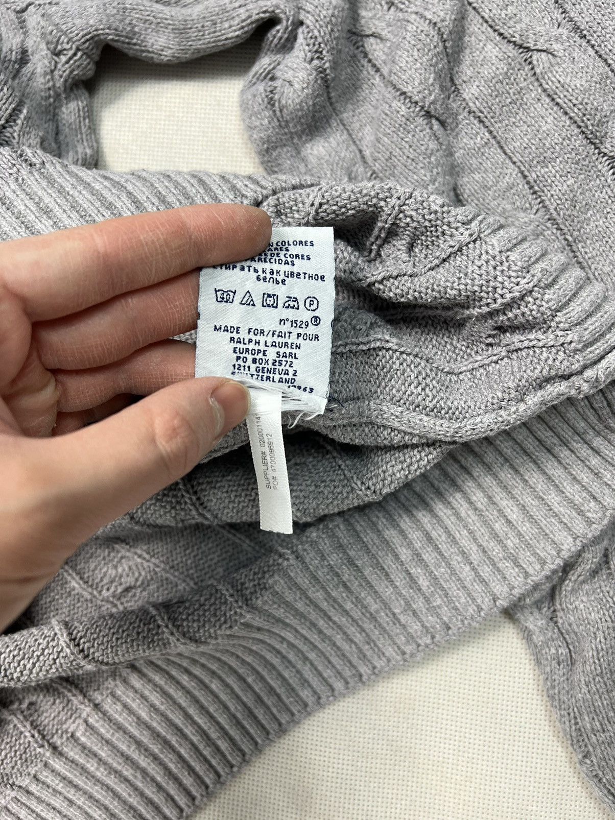 Polo Ralph Lauren × Ralph Lauren Braid Sweater Polo Ralph Lauren grey XL Size US XL / EU 56 / 4 - 7 Thumbnail