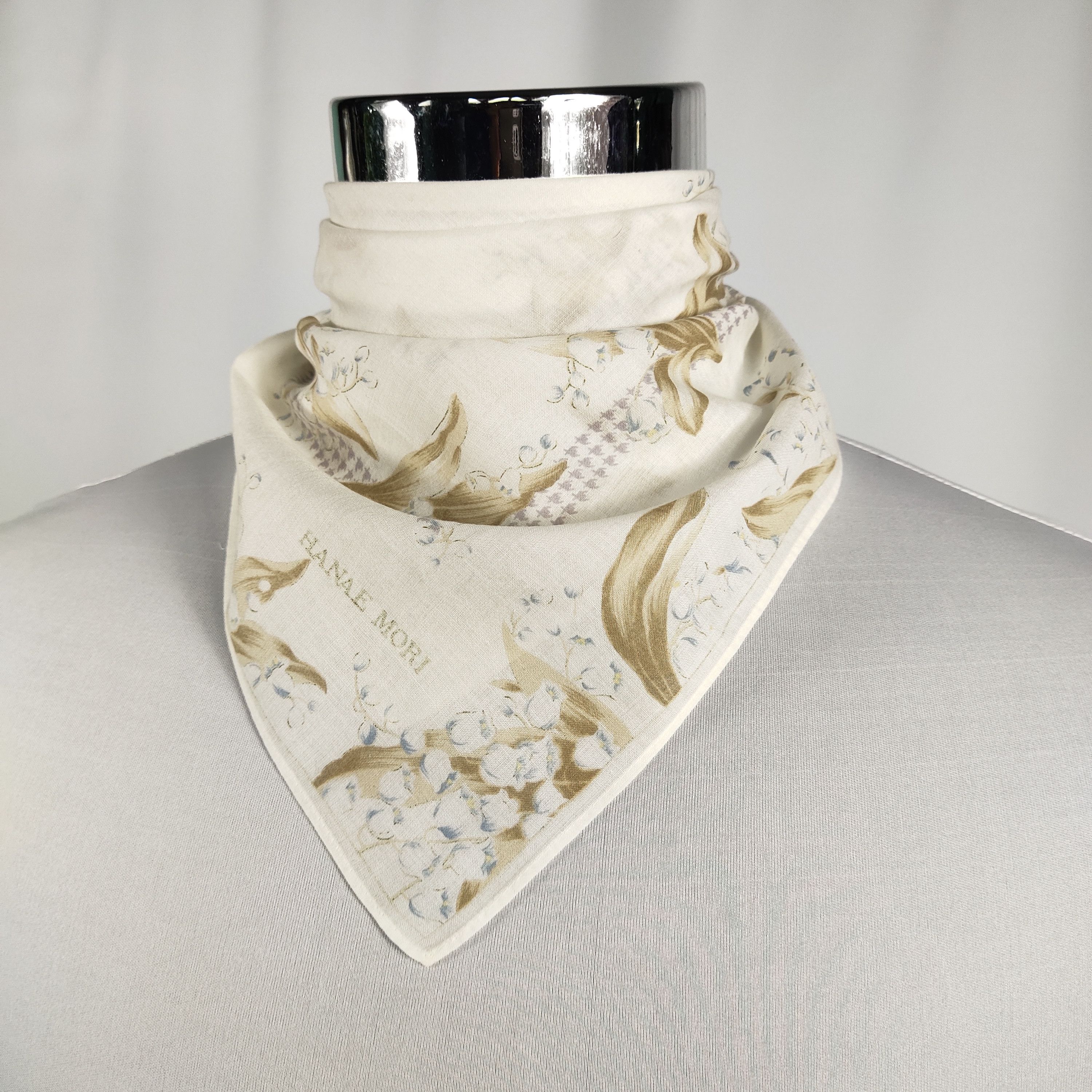Hanae Mori × Vintage Hanae Mori Handkerchief / Neckerchief / Bandana FZ349 Size ONE SIZE - 1 Thumbnail