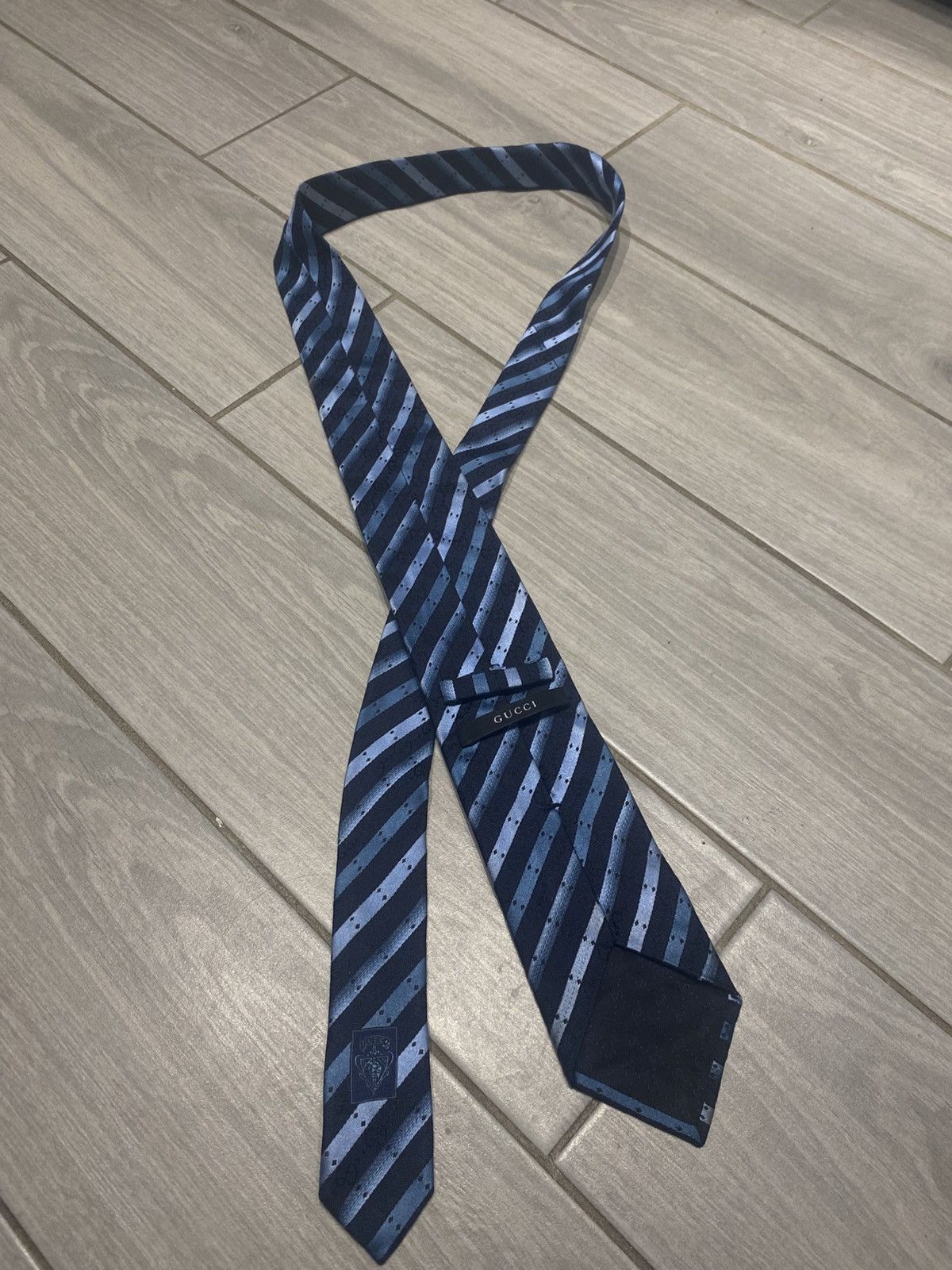 Gucci New collection tie from Gucci monogram blue Size ONE SIZE - 2 Thumbnail