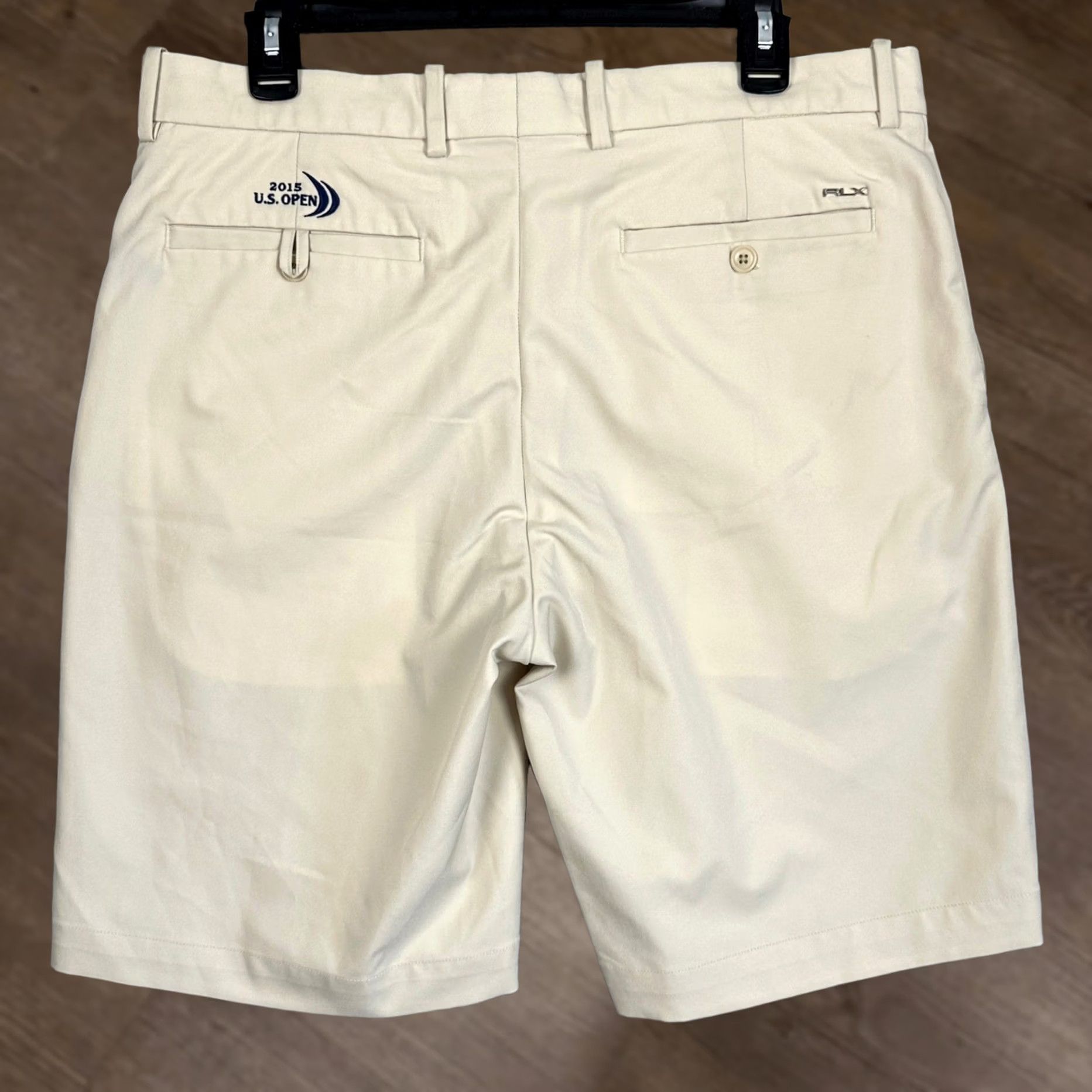 RLX Ralph Lauren RLX Ralph Lauren Shorts Men 34 Chino Flat Front Pocket 4-Pocket Embroidery 2015 U.S. Open Ivory Cream Golf Shorts Pop Sports Size US 34 / EU 50 - 1 Thumbnail