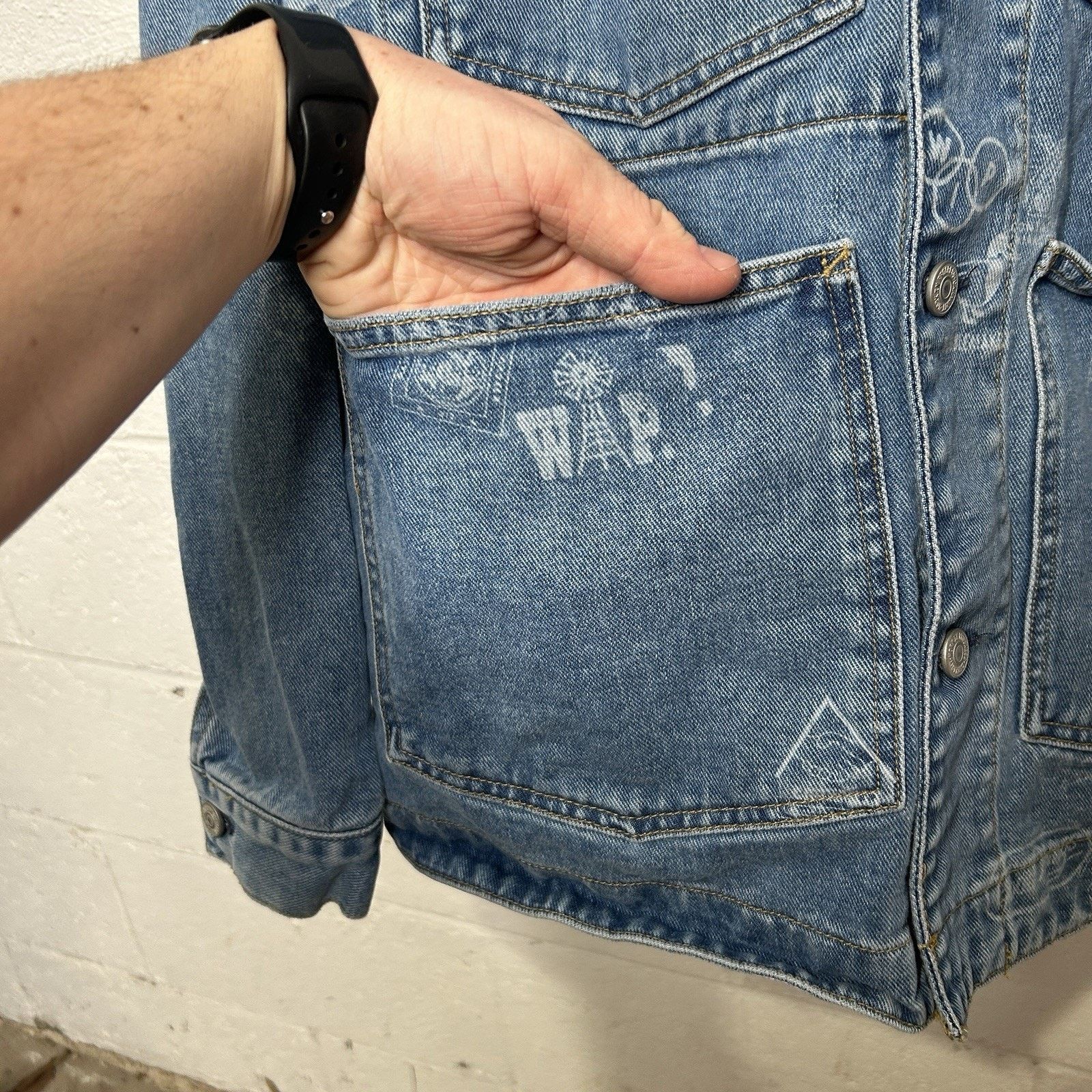 Carhartt Carhartt WIP Denim Stamp Print Jacket “Blue” 1033743 Size US M / EU 48-50 / 2 - 10 Thumbnail
