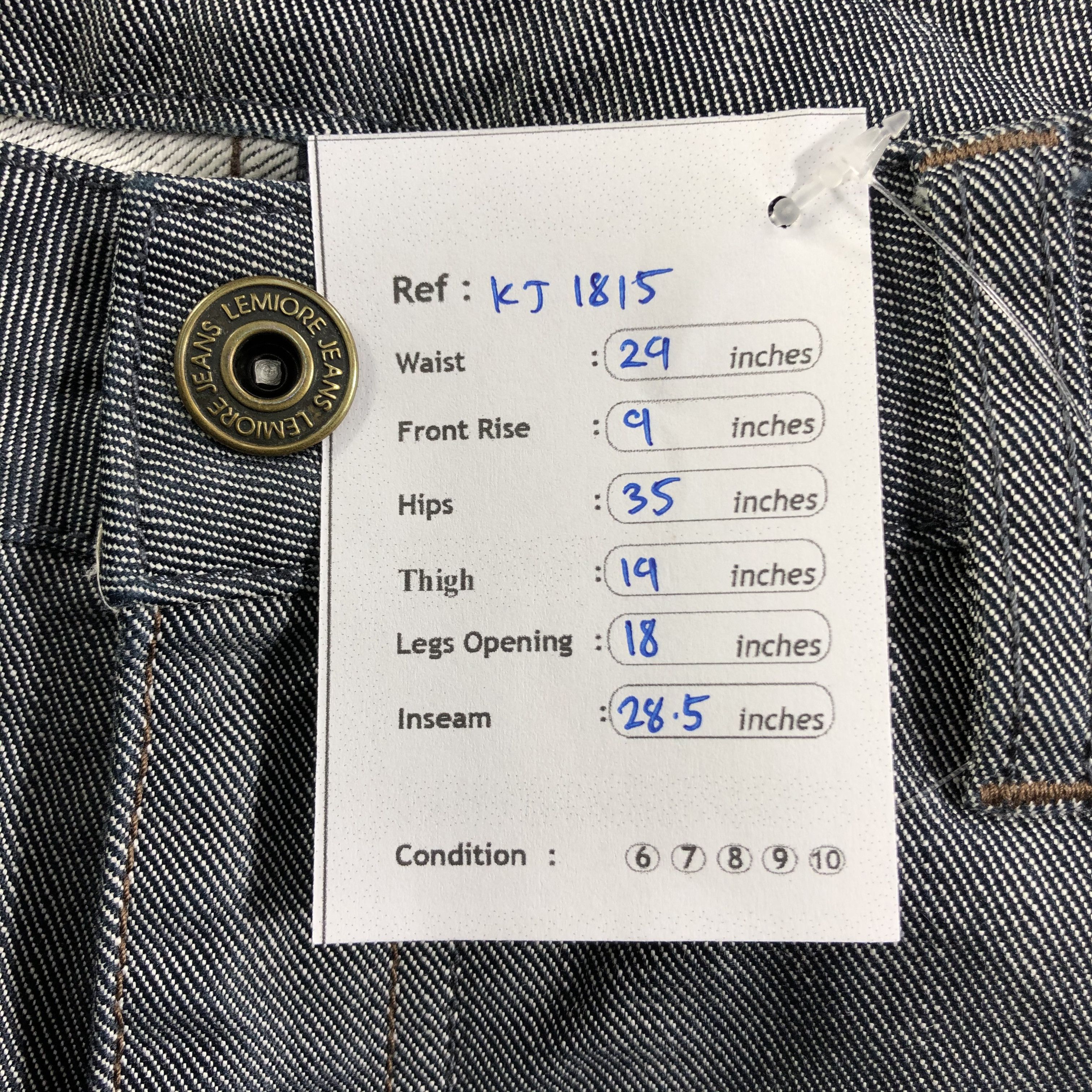 Japanese Brand Vintage Lemoire Jeans Flare Denim KJ1815 Size 29" - 9 Thumbnail