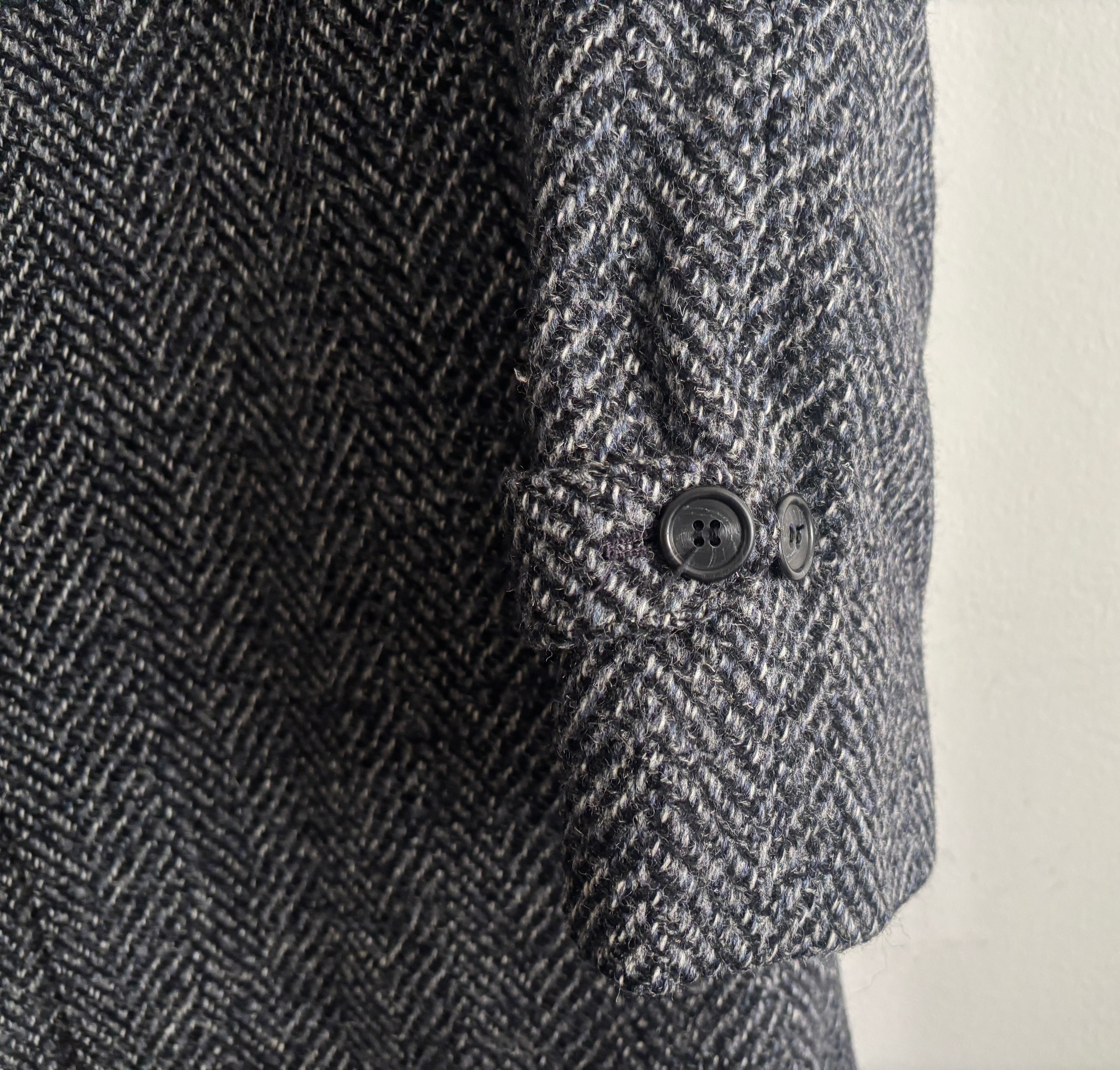 Vintage Haute Rive Paris Herringbone Belted Balmacaan Overcoat Size US M / EU 48-50 / 2 - 10 Thumbnail