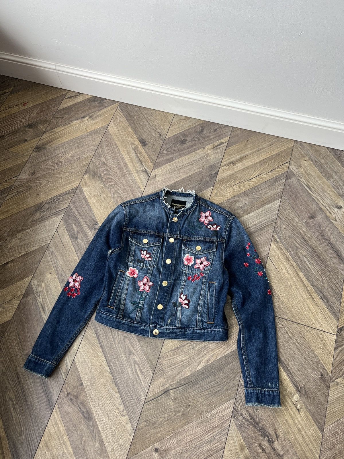 Juicy Couture Vintage RARE Juicy Couture Black Label Denim Jacket Size XS / US 0-2 / IT 36-38 - 4 Thumbnail