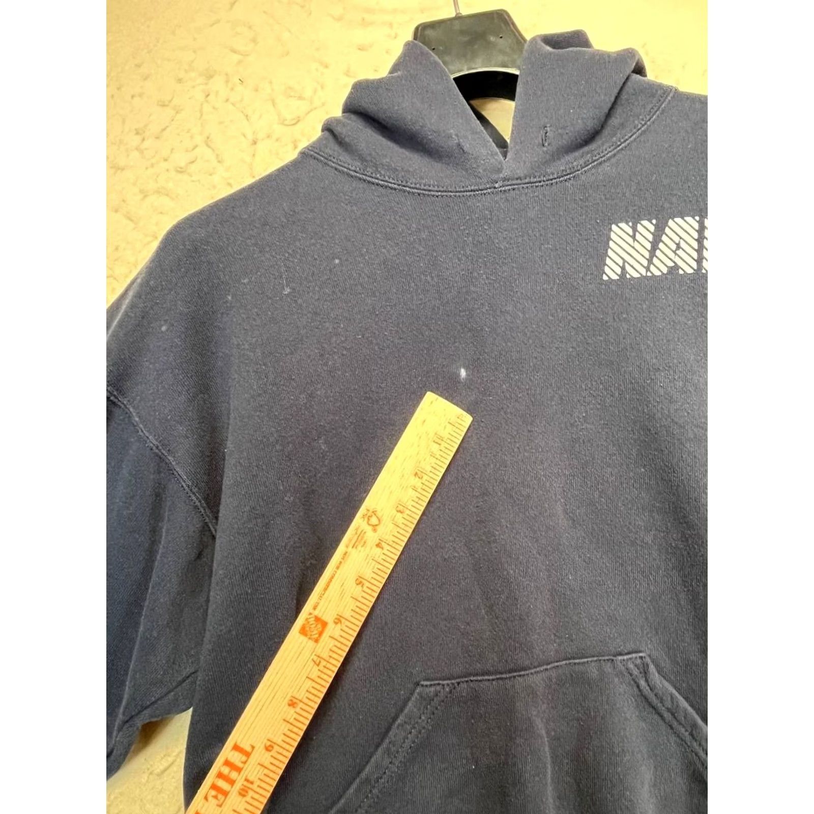 Soffe VINTAGE Soffee USA Navy Hoodie Pullover Size M Navy Logo Hooded Sweatshirt Men Size US M / EU 48-50 / 2 - 6 Thumbnail