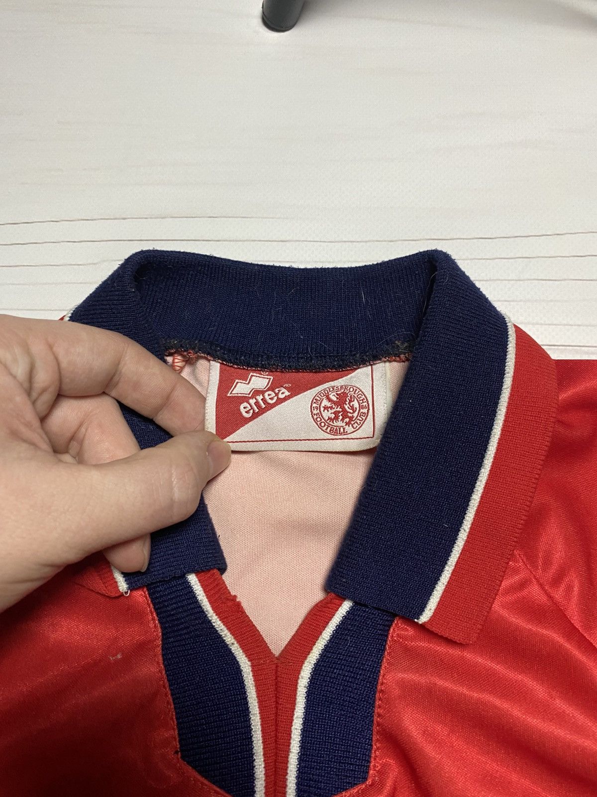 Errea × Vintage Vintage Middlesbrough 1999/00 home worn football t shirt Size US XL / EU 56 / 4 - 3 Thumbnail