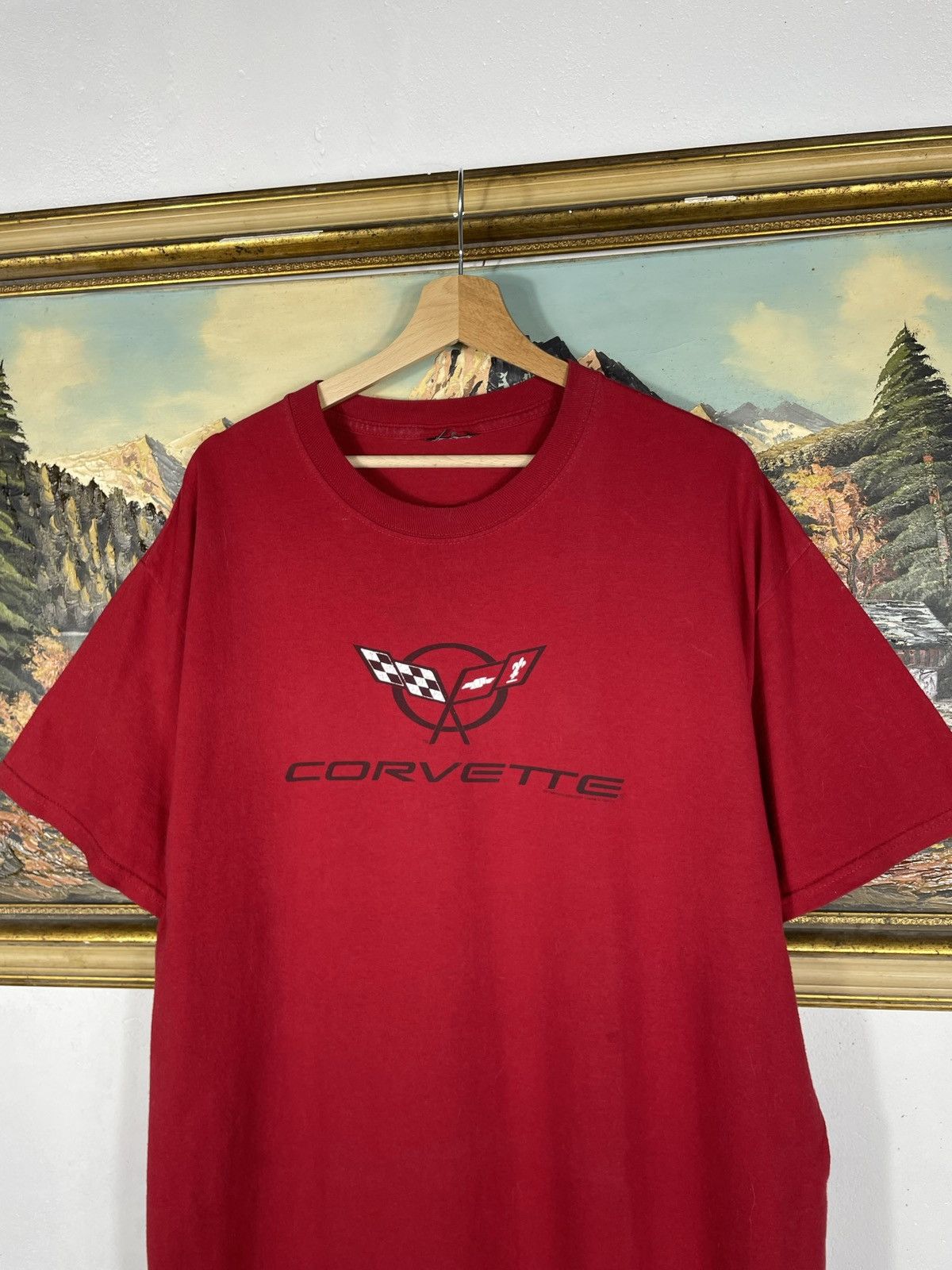 Chevrolet × Vintage Red Vintage Retro 90s T shirt Tee Corvette Big Logo Size US XL / EU 56 / 4 - 4 Thumbnail