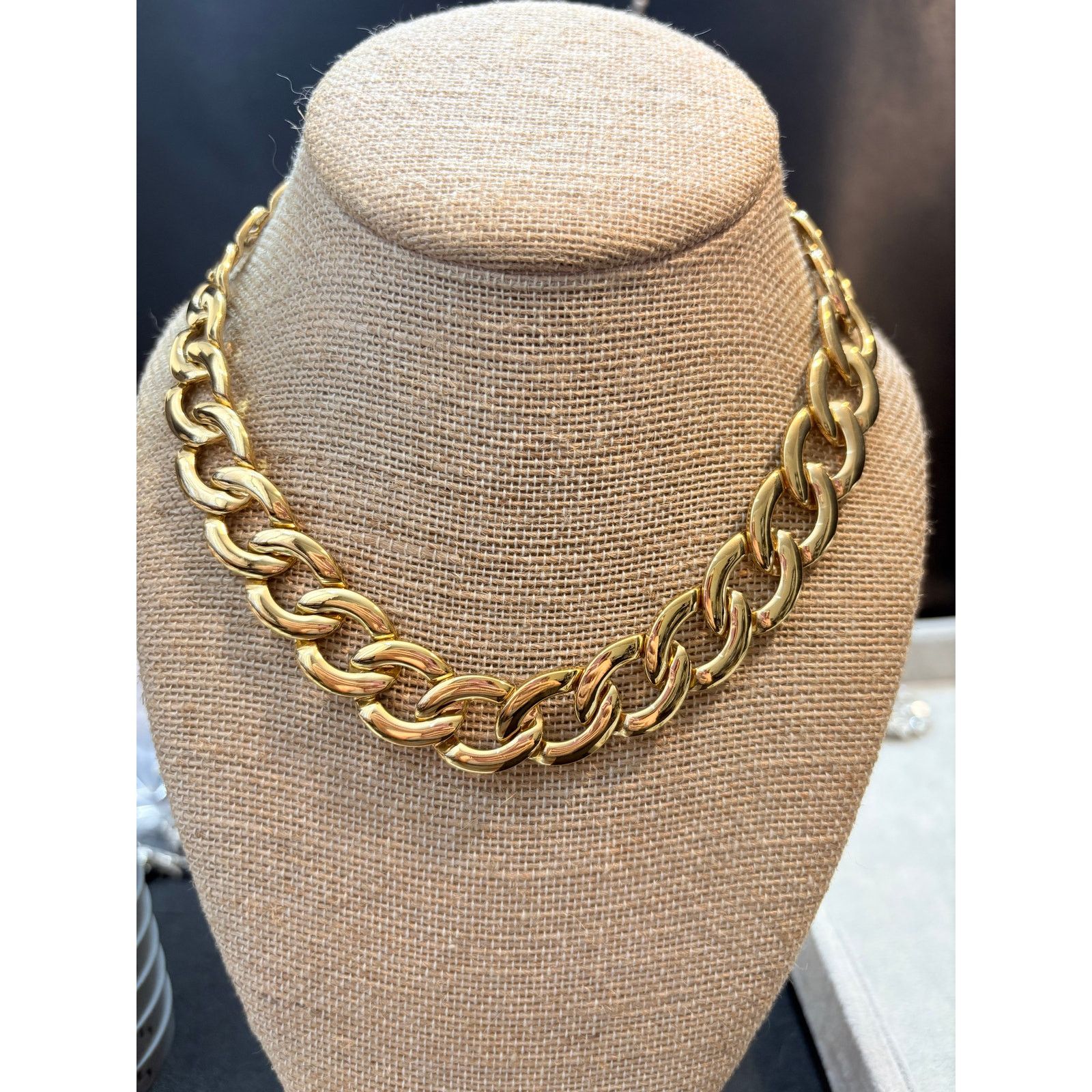 Other Vintage Napier Gold Tone Chunky Chain Necklace 16" Signed Size ONE SIZE - 1 Thumbnail