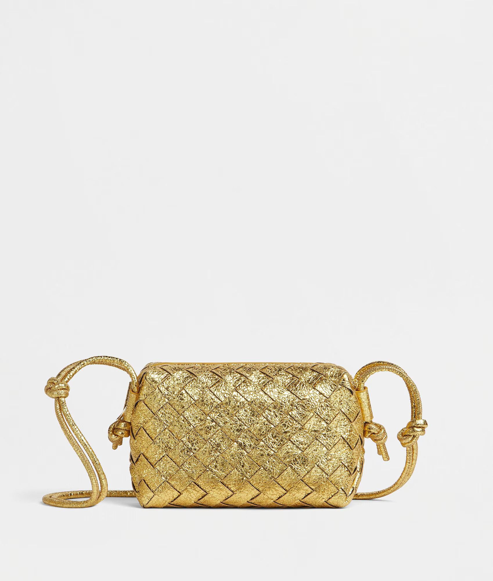 Bottega Veneta o1n1vont1124 Size: OS / Mini Loop Bag in Gold Size ONE SIZE - 1 Thumbnail
