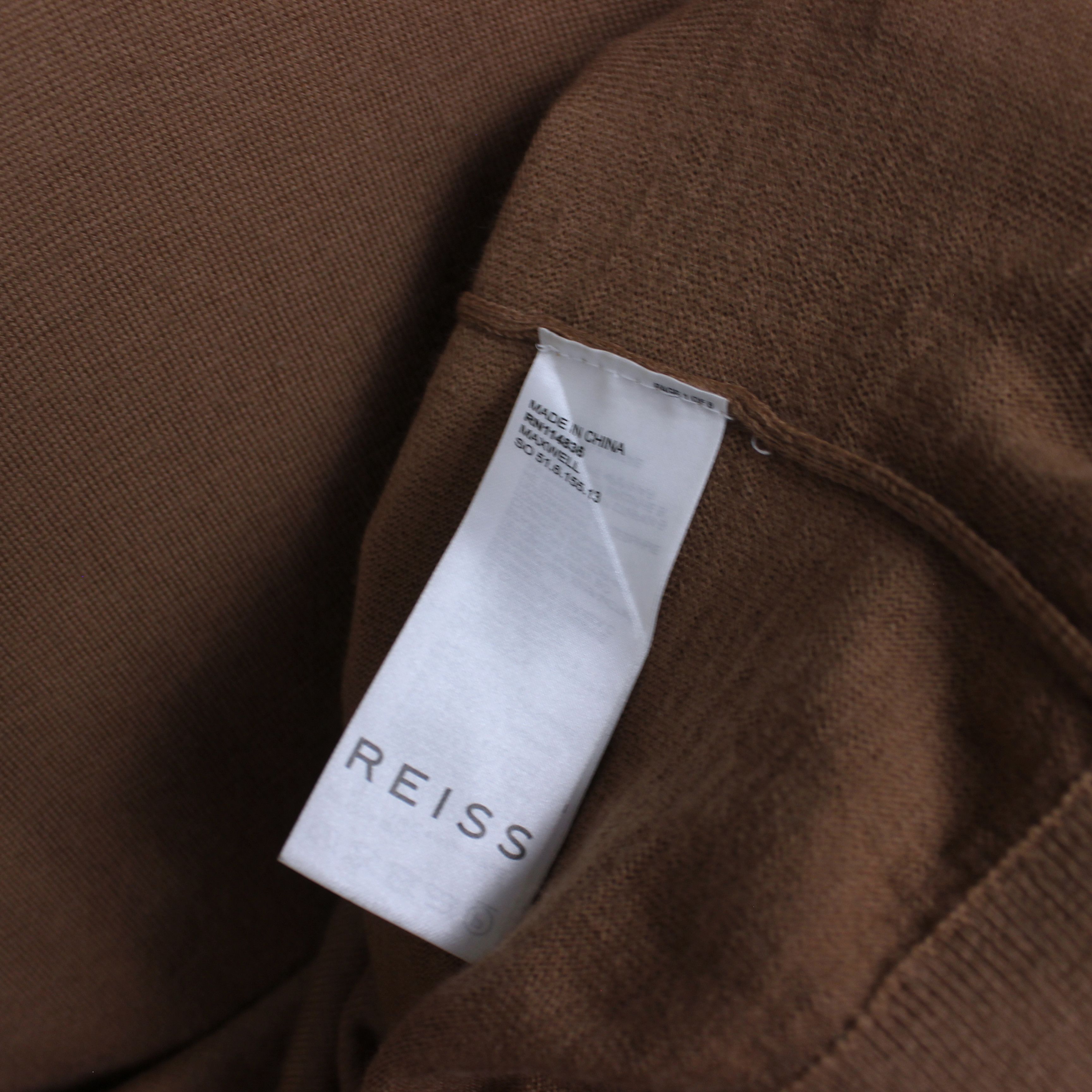 Reiss Reiss merino wool polo shirt men brown white L XL Size US XL / EU 56 / 4 - 7 Thumbnail