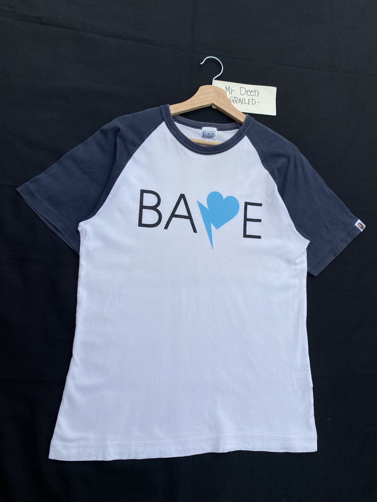 Bape Rare BAPE Blue Love Heart Sign Tshirt Size US M / EU 48-50 / 2 - 3 Thumbnail