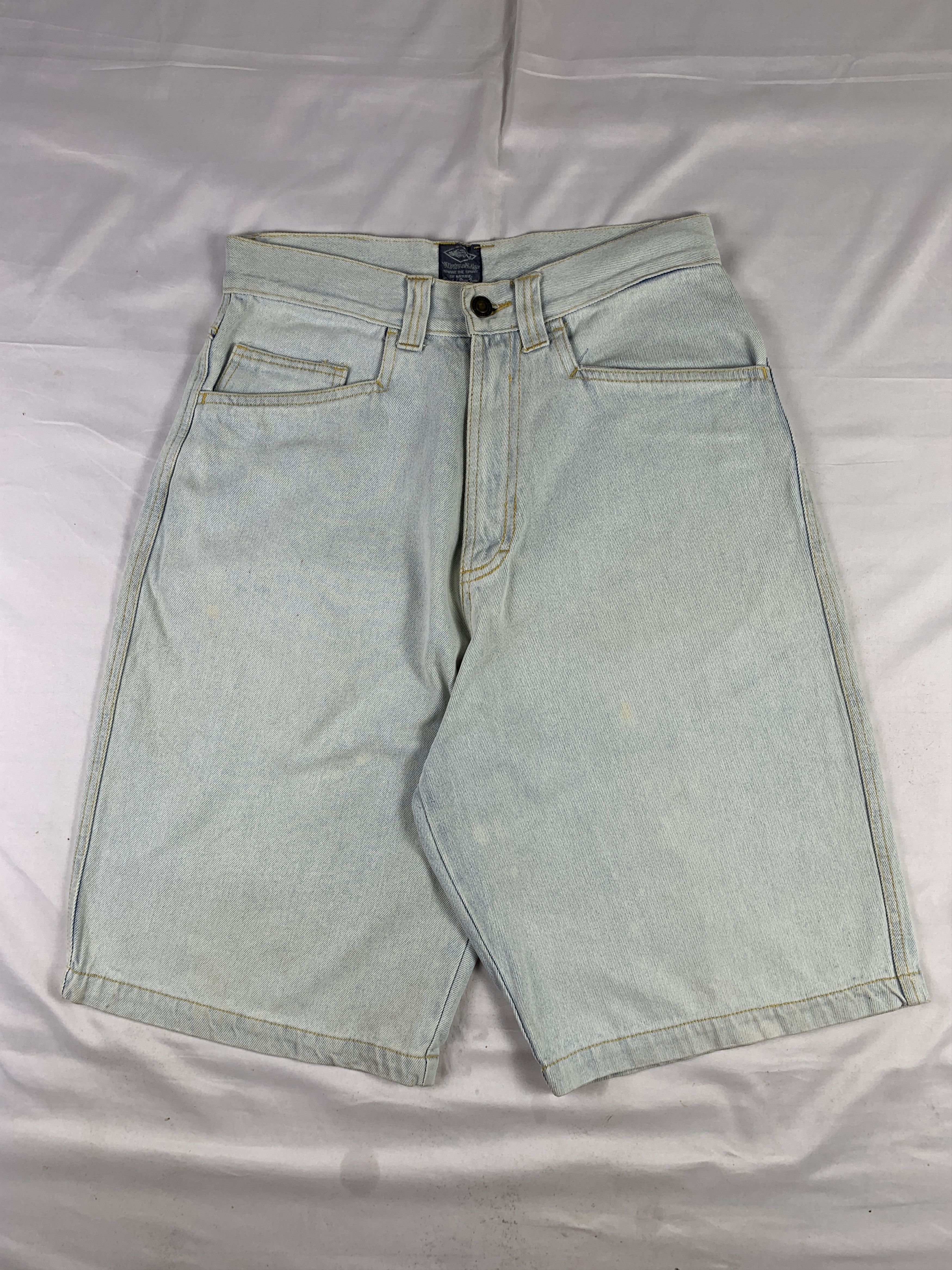 Japanese Brand Bronze Age Light Blue Baggy Jorts (S) Size US 30 / EU 46 - 2 Thumbnail