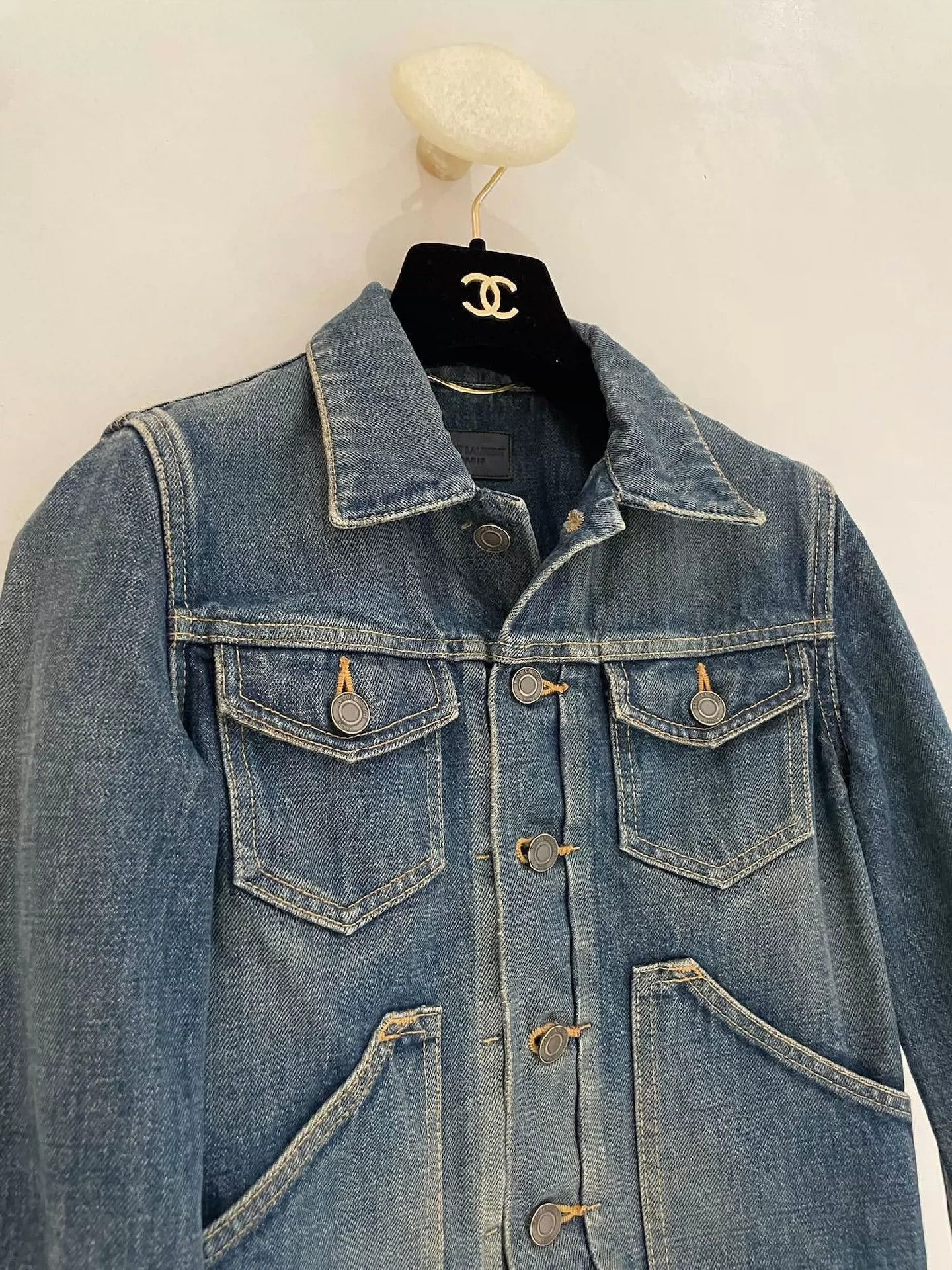 Saint Laurent Paris Saint Laurent Paris Make an old denim jacket Size US S / EU 44-46 / 1 - 7 Thumbnail