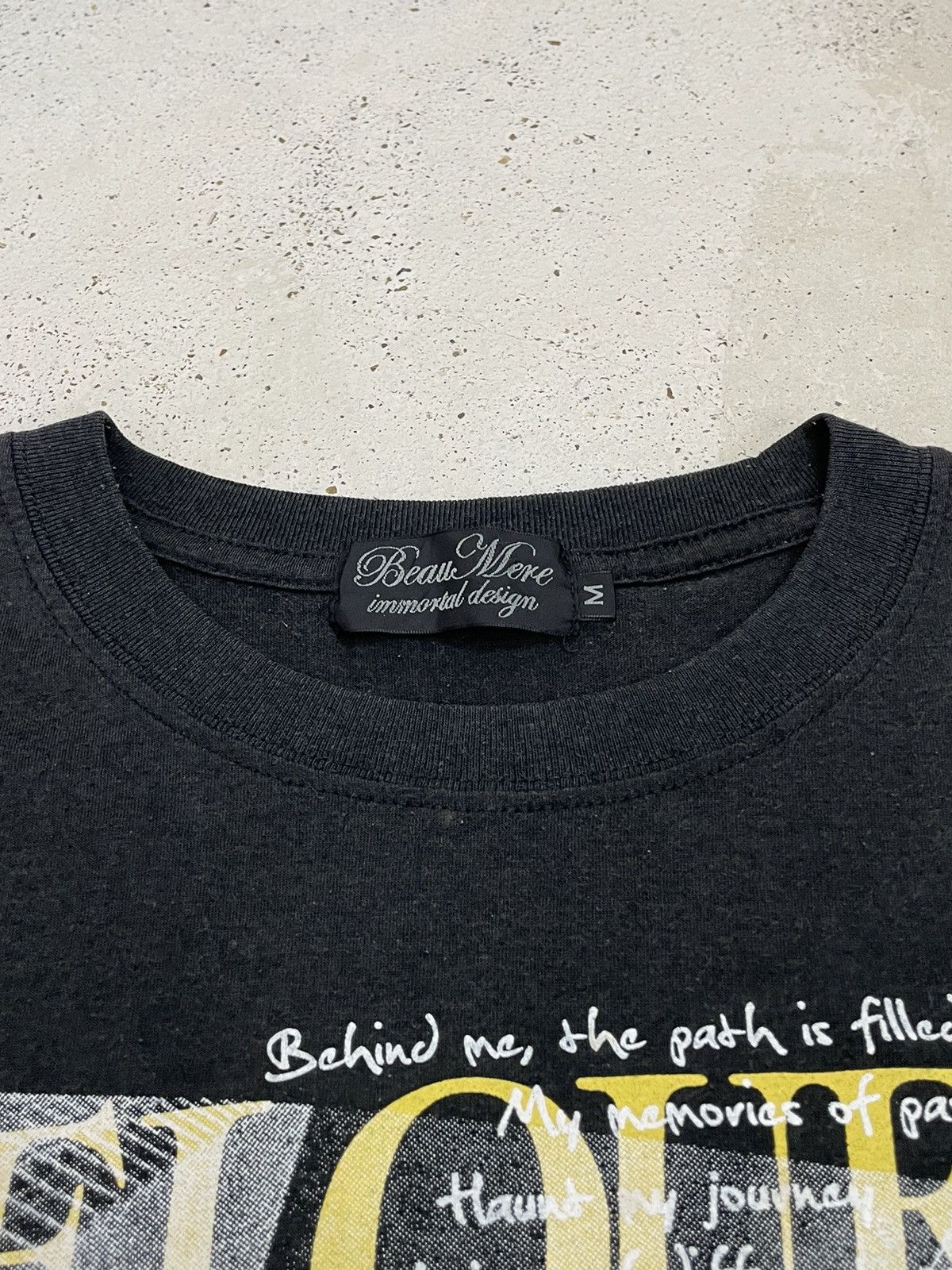 Japanese Brand Beaumere Classic Immortal Design Velours Sun Faded Photo Tee Size US M / EU 48-50 / 2 - 10 Thumbnail