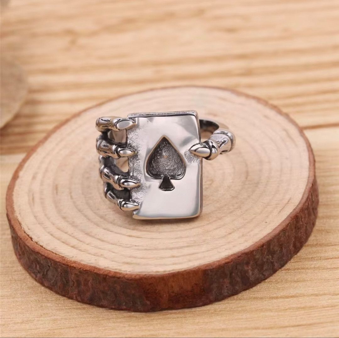 Japanese Brand × Jewelry × Vintage Spades Card Poker Ring Size 8 9 10 11 12 13 Size ONE SIZE - 3 Thumbnail