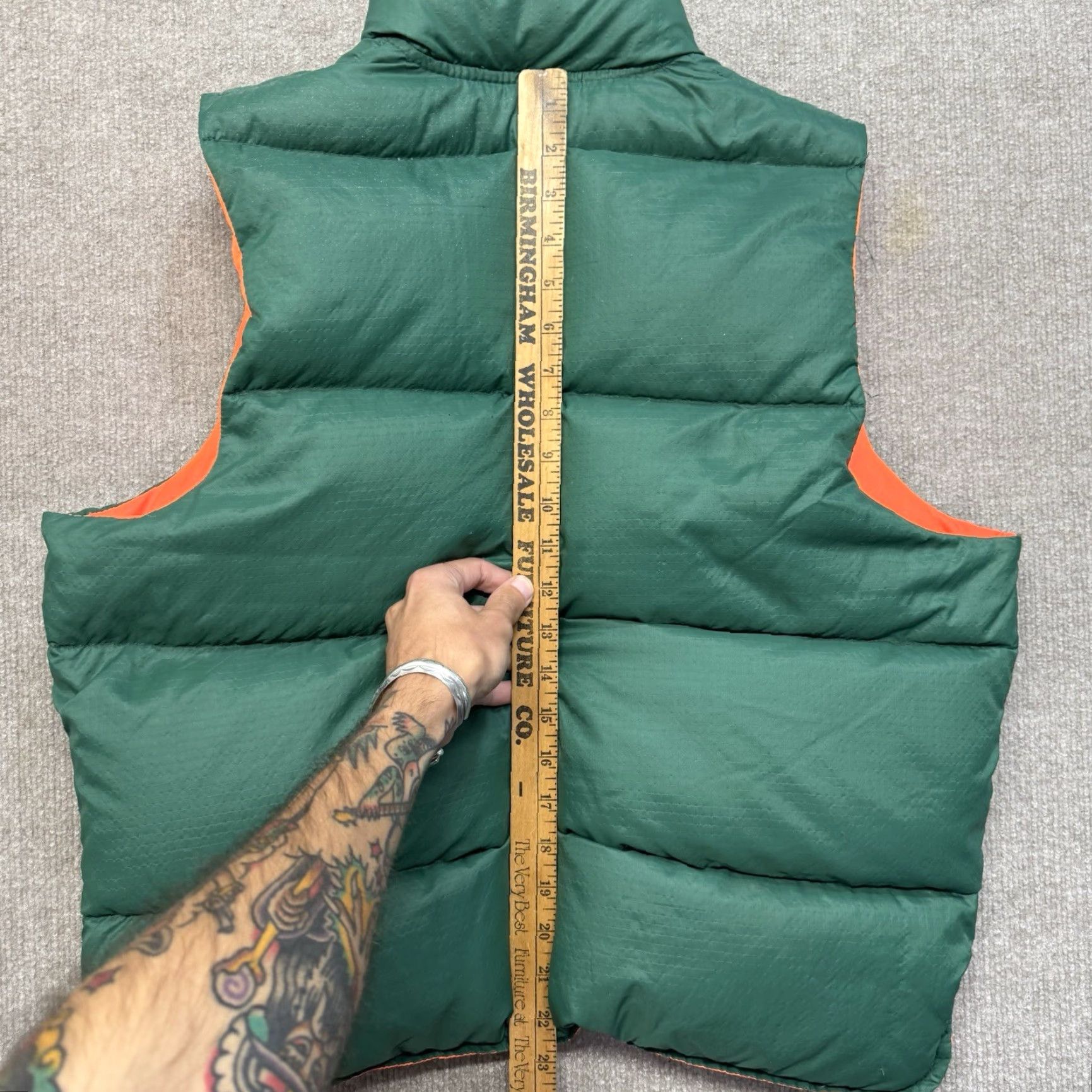 AMO VINTAGE Redhead Down Vest Mens M 70s Zip Up Reversible Quilted Camouflage Softshell Quilted Down Vest Mens Size US M / EU 48-50 / 2 - 7 Thumbnail
