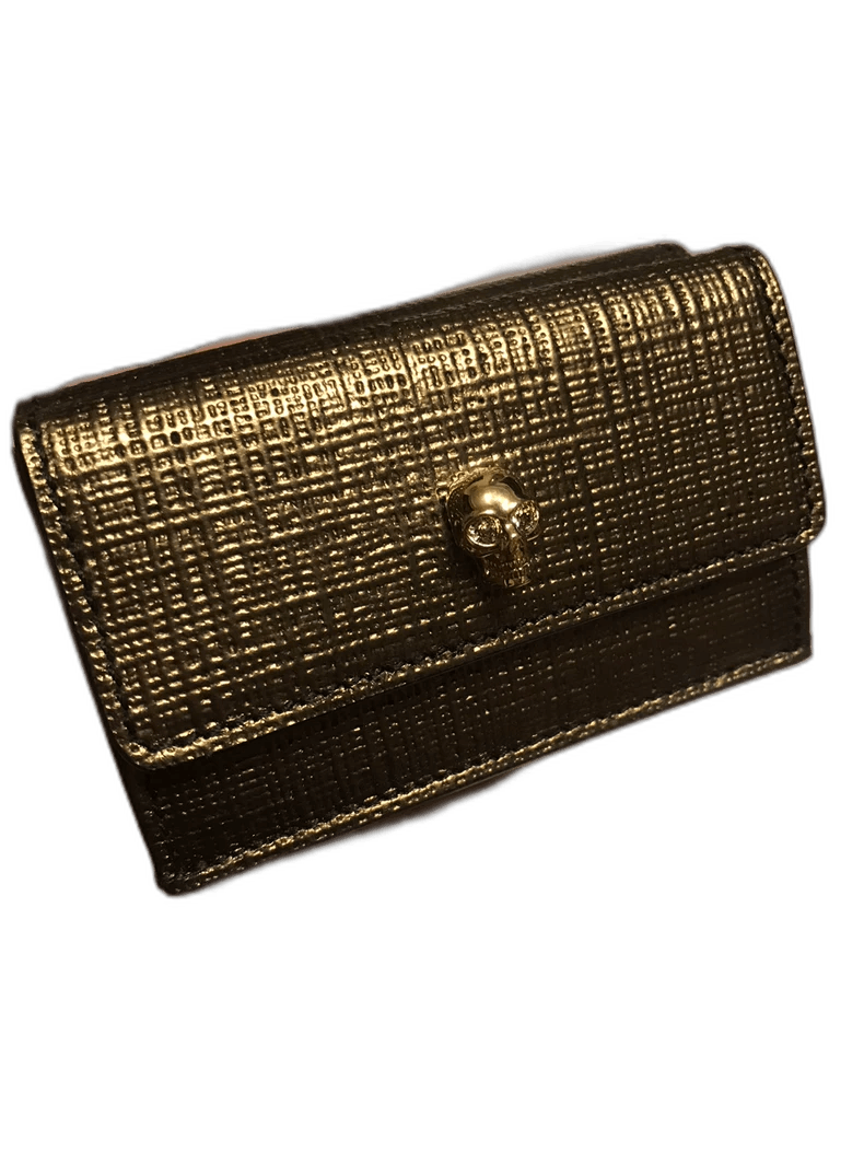 Alexander McQueen Alexander McQueen Gold Three-Fold Wallet Size ONE SIZE - 1 Thumbnail