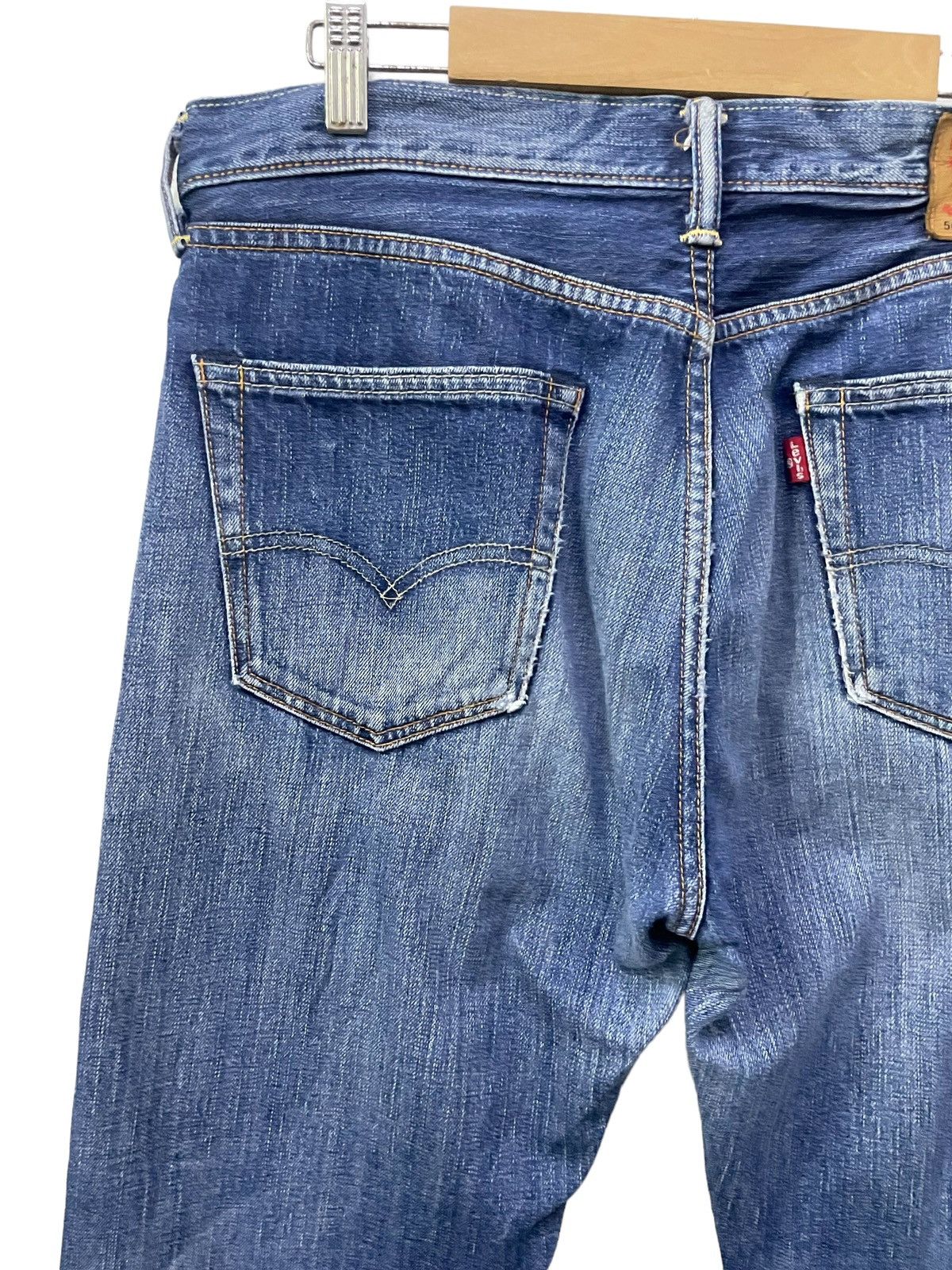 Levi's × Vintage Vintage Levis 505 Distressed Blue Wash Jeans Size US 33 - 12 Thumbnail