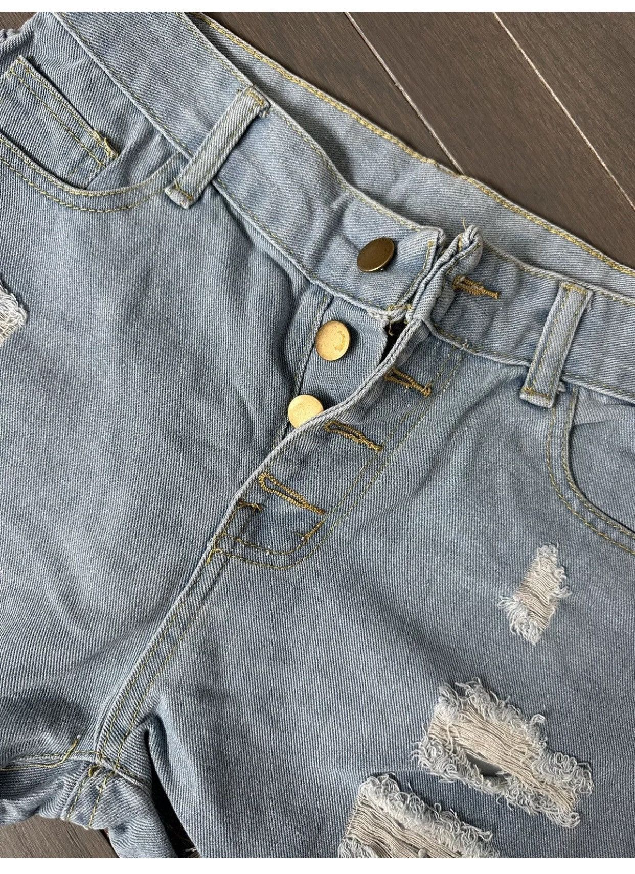 Other NC Women’s Summer Perforated Shorts Button Denim Shorts Size 30" / US 8 / IT 44 - 3 Thumbnail