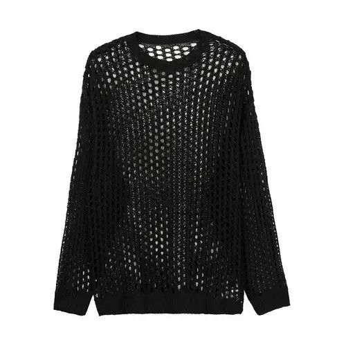 VIBE knitted sweater with holes Size US L / EU 52-54 / 3 - 4 Thumbnail