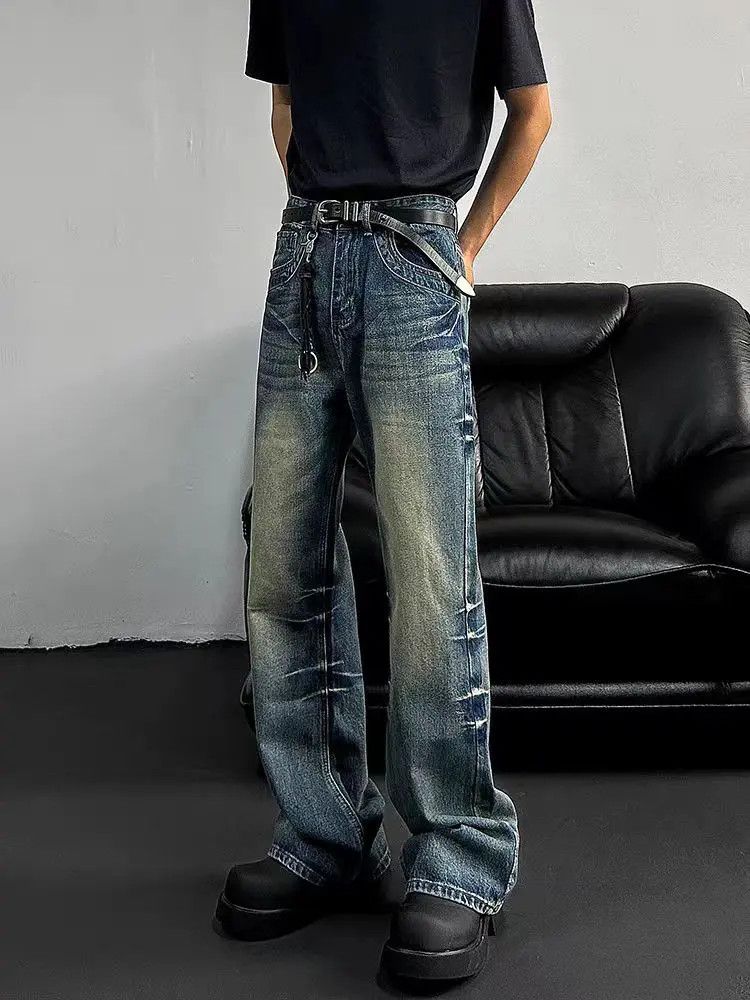 Designer × Japanese Brand Faded wash baggy wide leg jeans Size US 30 / EU 46 - 3 Thumbnail