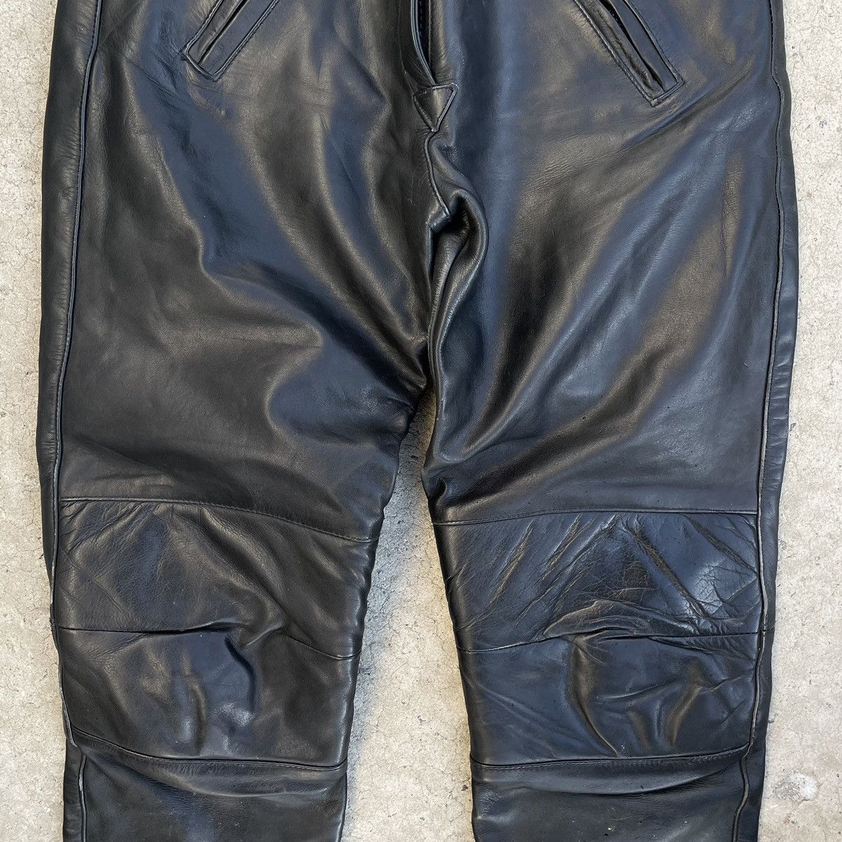 Leather × Vintage Vintage Moto Real Leather Pants 90s Indian Angel USA Y2K Size US 30 / EU 46 - 4 Thumbnail