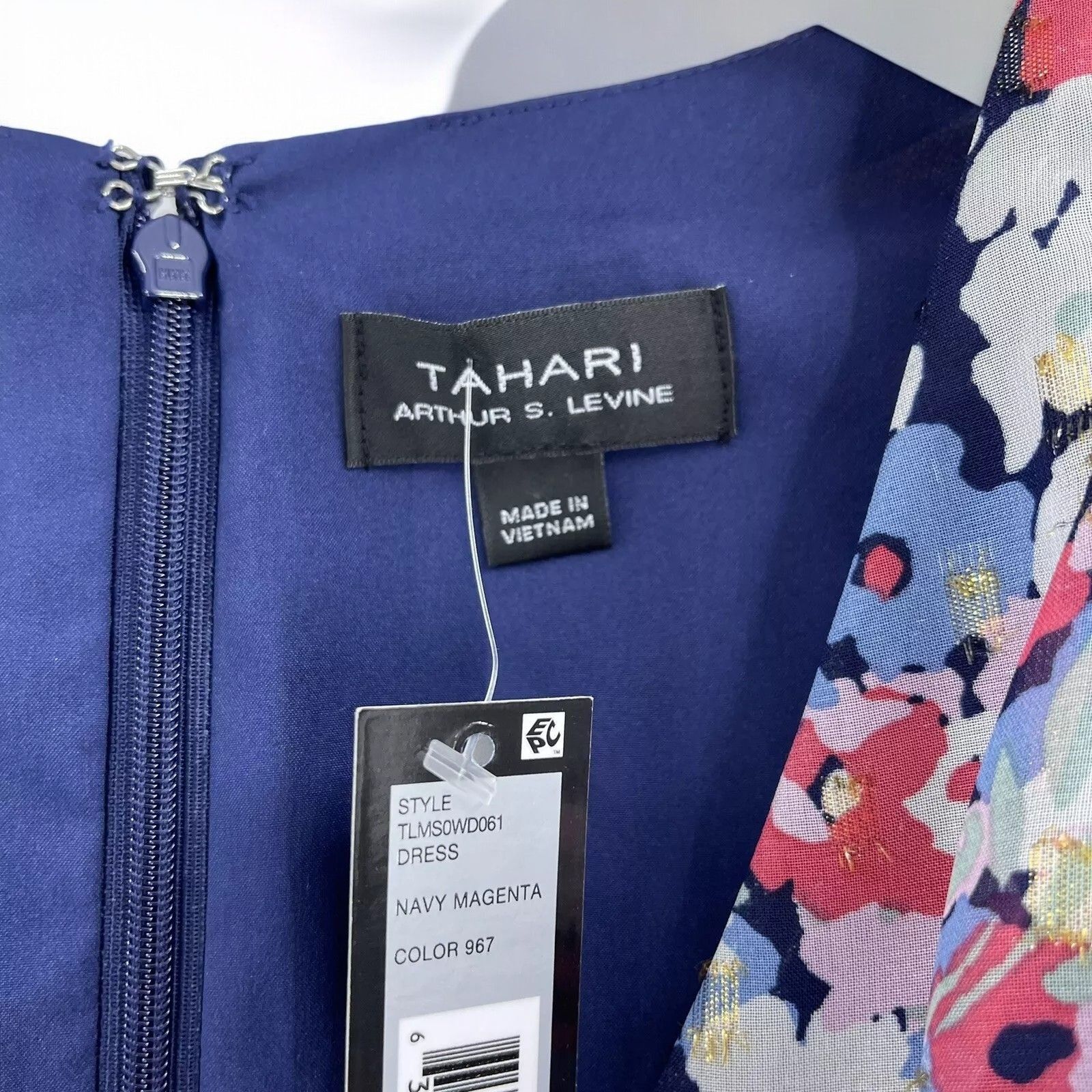 Elie Tahari Tahari Womens Navy Vneck Short Sleeve Tiered Dress NEW 2 Size XS / US 0-2 / IT 36-38 - 10 Thumbnail