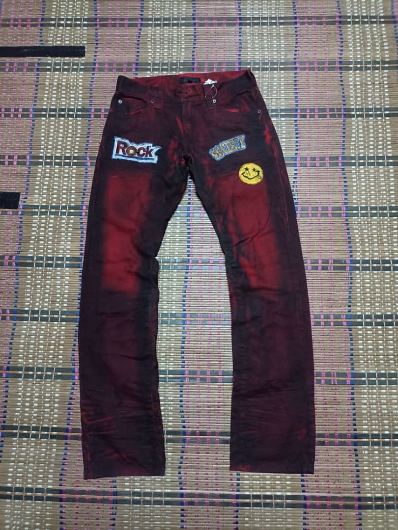 image of Atc X In The Attic Denim Pants in Black/Red, Men's (Size 30)