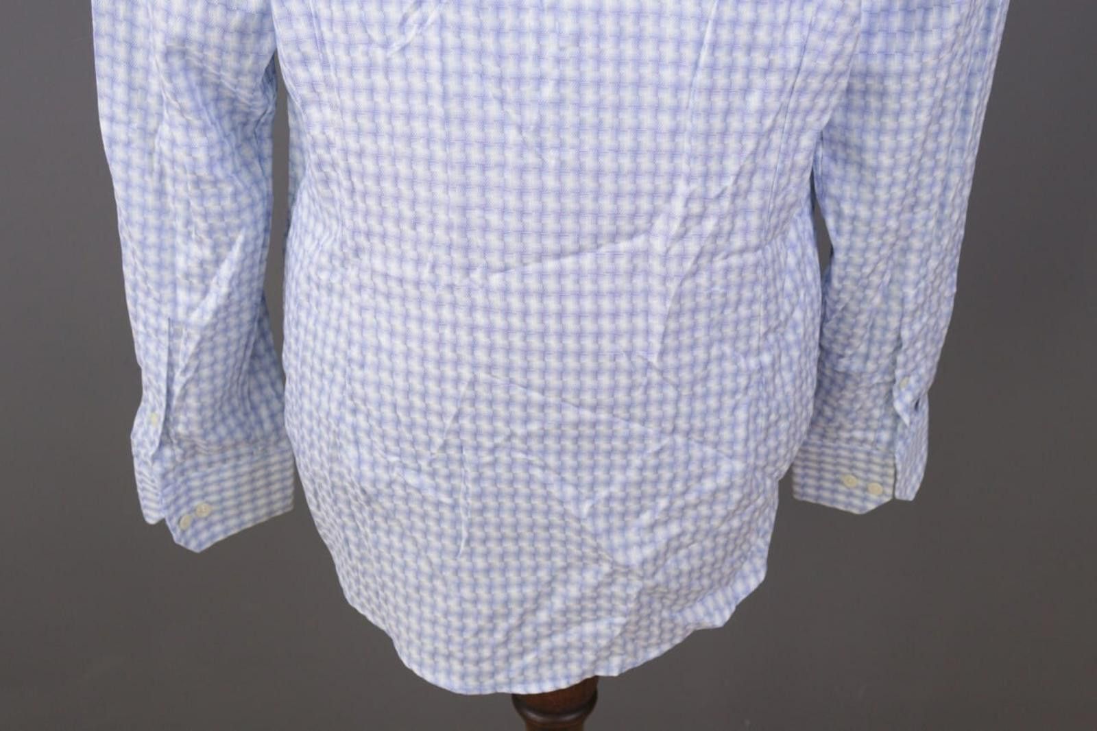 Eton Eton Slim Fit Blue Signature Twill Dress Shirt 42 / 17 Size US M / EU 48-50 / 2 - 12 Thumbnail