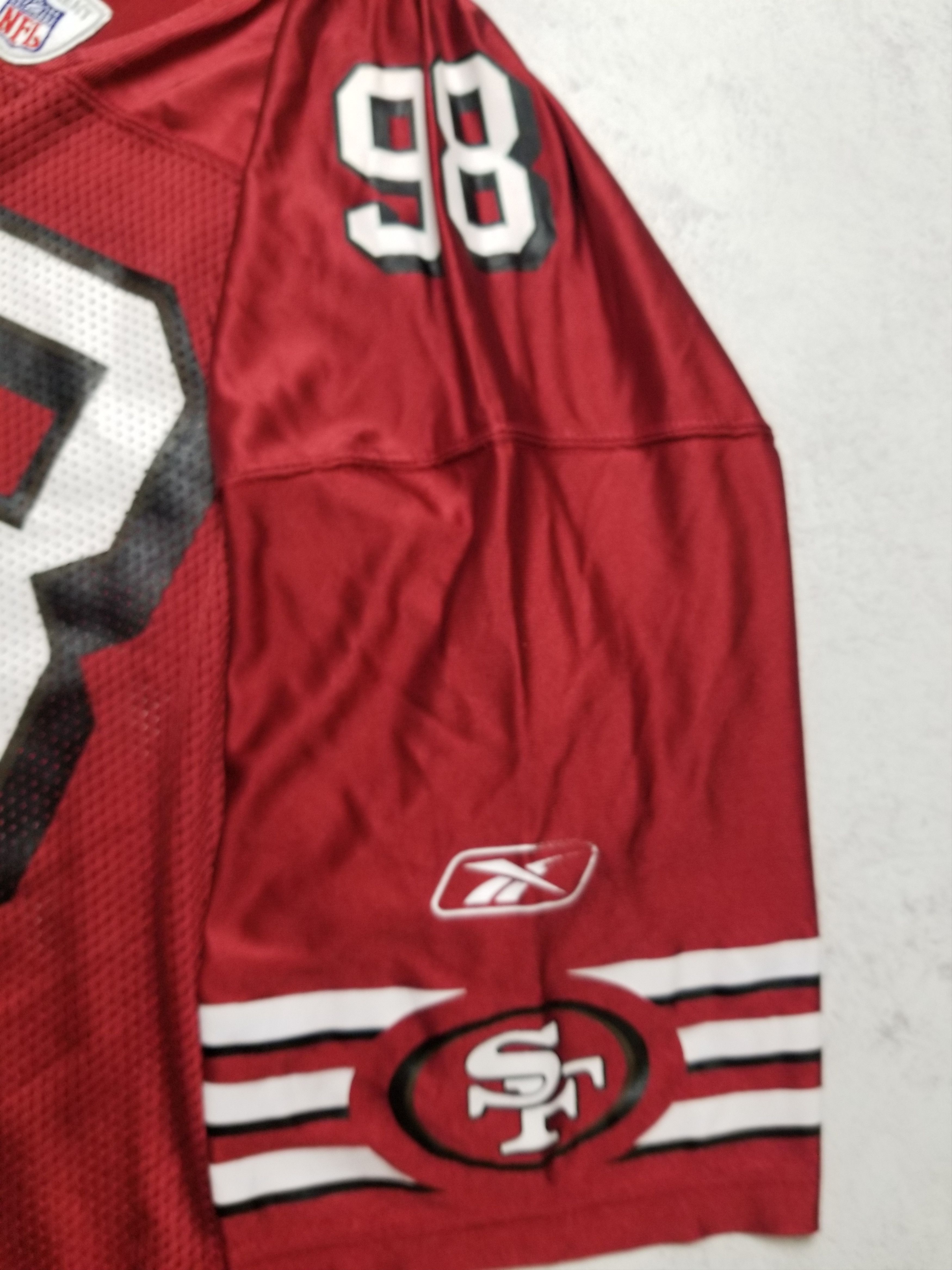 Reebok VTG San Francisco 49ers Julian Peterson #98 NFL Jersey Size US XL / EU 56 / 4 - 4 Thumbnail