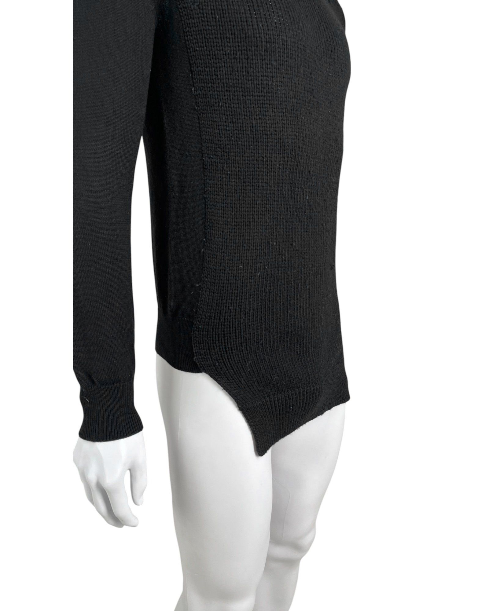 Comme des Garcons Homme Plus F/W 2013 Black Wool Inverted Frac Sweater Size US S / EU 44-46 / 1 - 5 Thumbnail