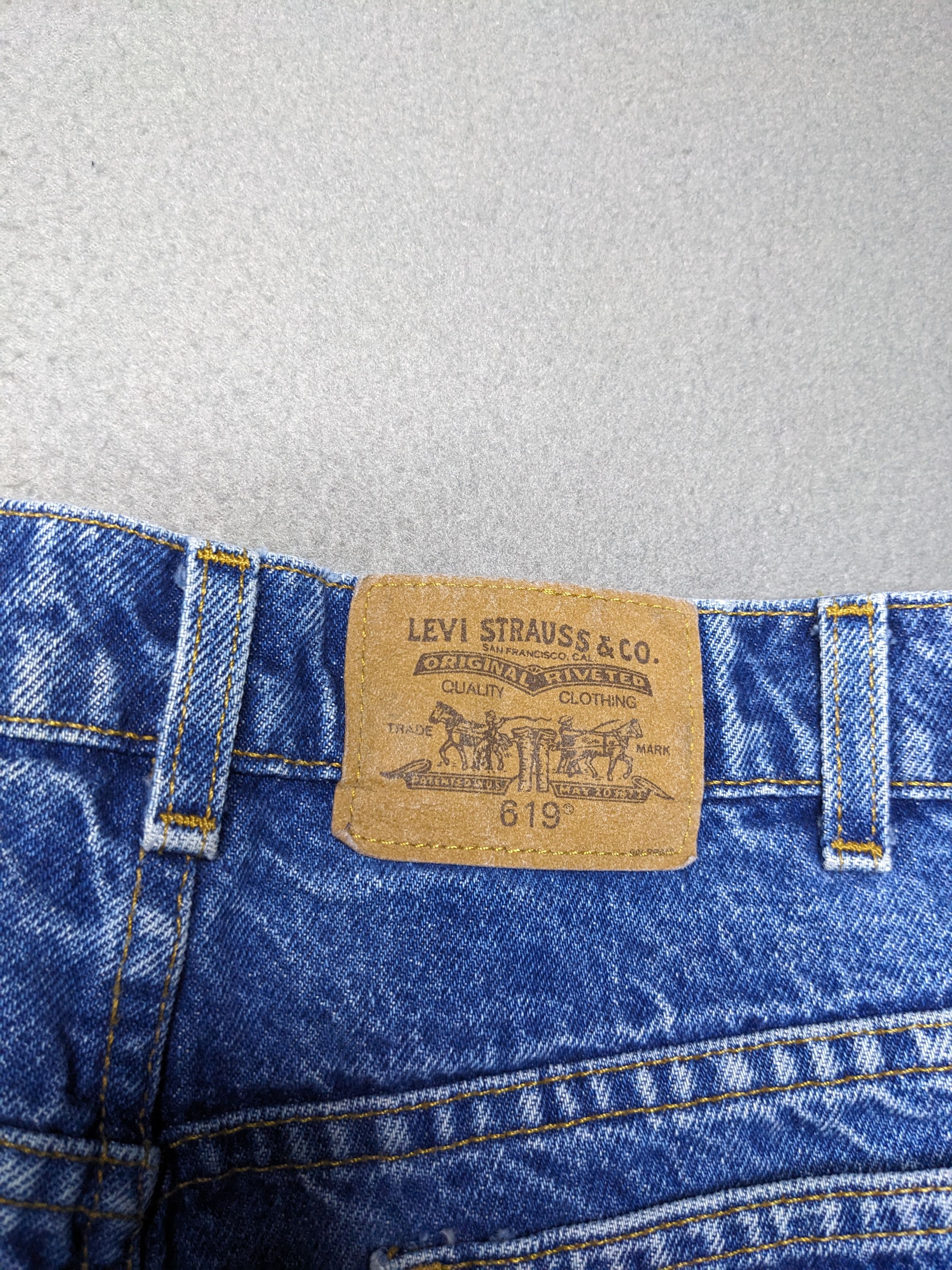 Levi's VINTAGE Y2K Levis Orange Tab 619 Jeans Mens 35x30 Denim Size US 35 - 10 Thumbnail
