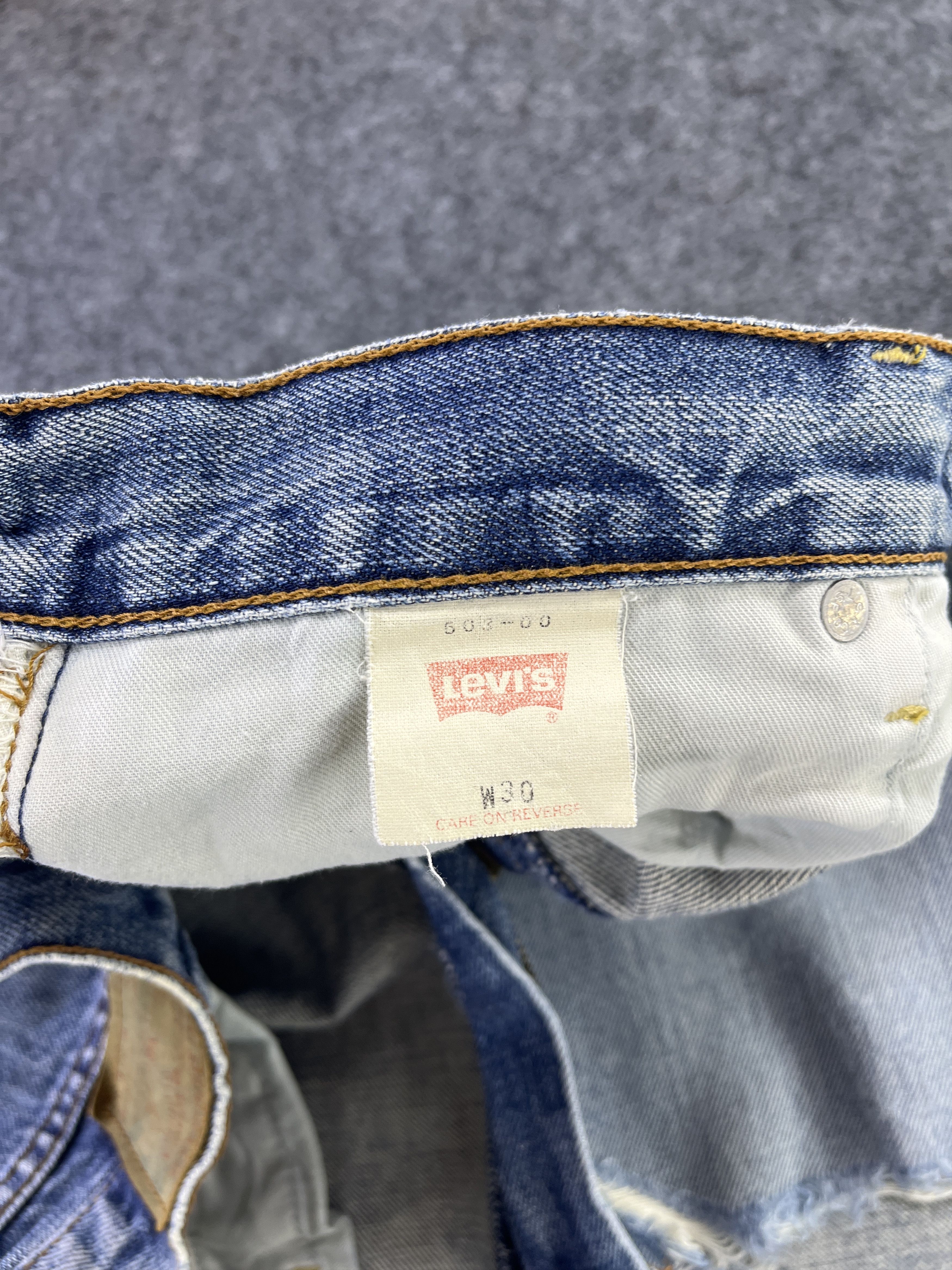 Levi's Vintage Levis 503 Distressed Jeans - J906 Size US 30 / EU 46 - 9 Thumbnail