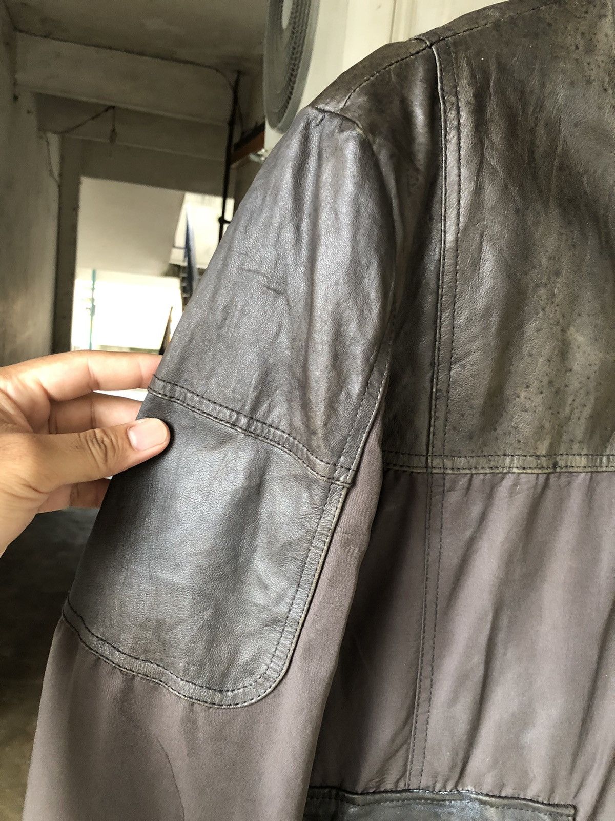 If Six Was Nine Carol Christian Poell Style ZIOSONGZIO Half Leather Jacket Size US M / EU 48-50 / 2 - 6 Thumbnail