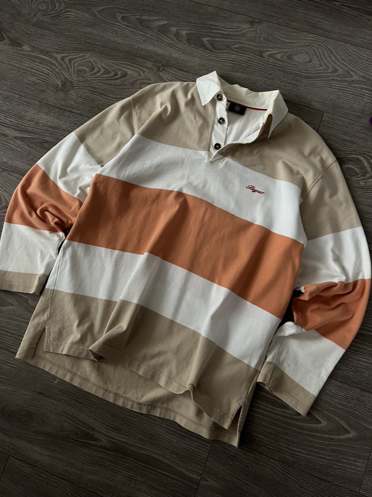 Bogner Vintage Bogner Embroidere Logo Polo Long Sleeve Tee Size US L / EU 52-54 / 3 - 12 Thumbnail