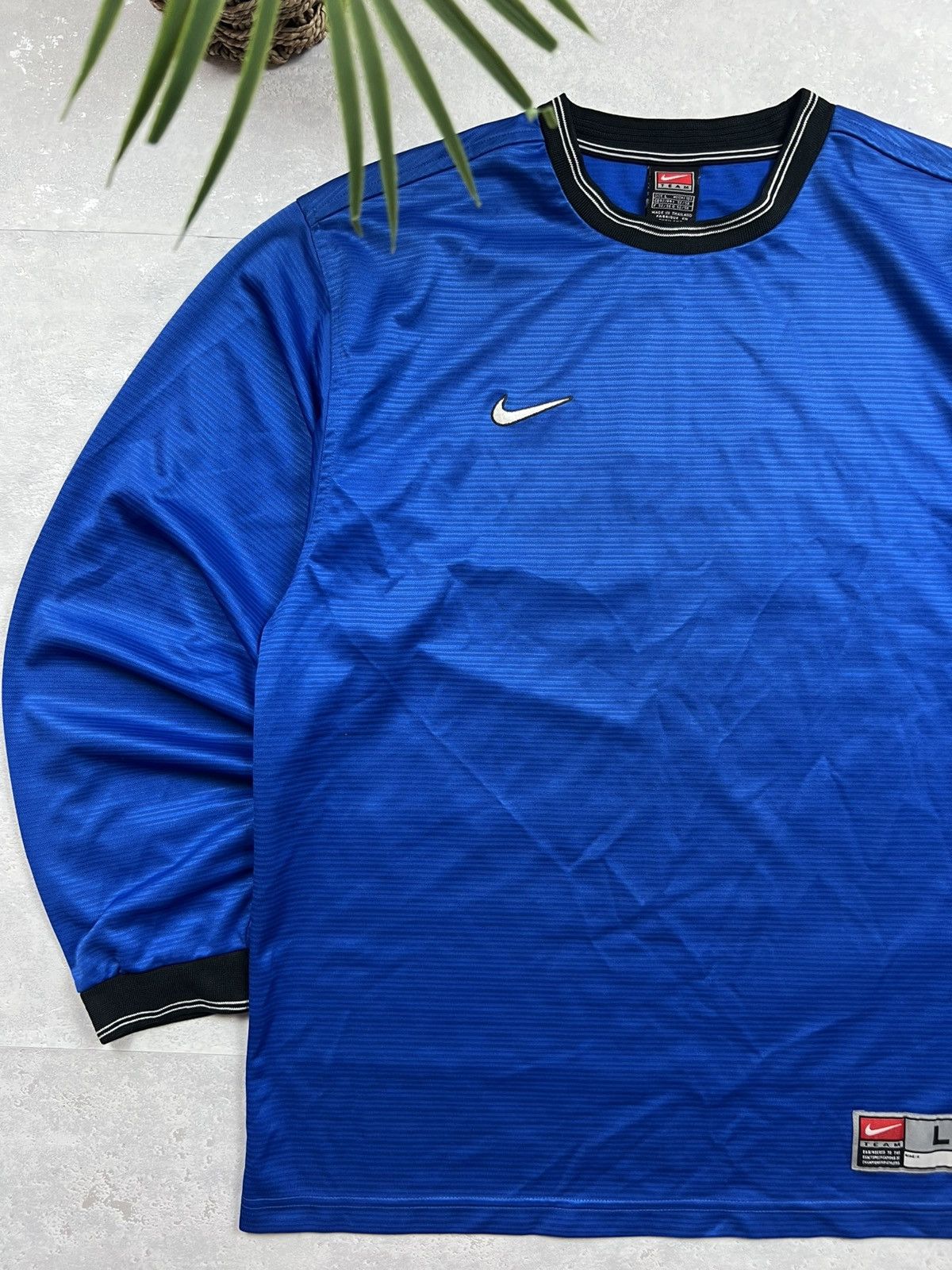 Nike 90s Nike Swoosh Vintage Y2K Soccer Longsleeve Retro Polo Tee Size US L / EU 52-54 / 3 - 2 Thumbnail
