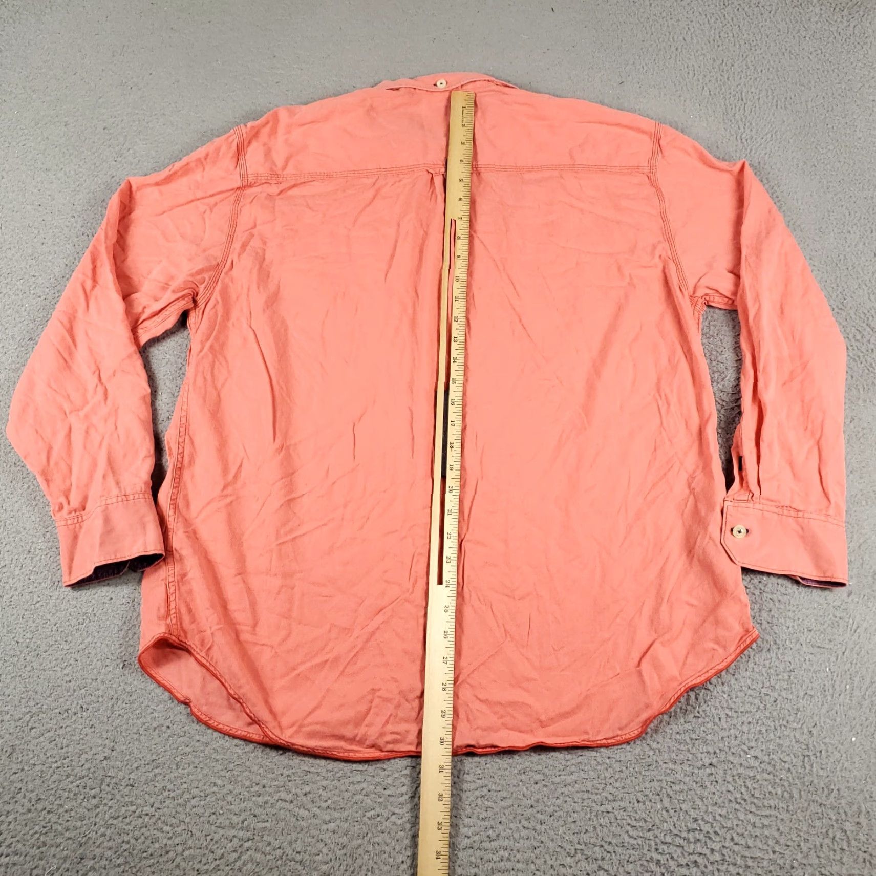 Tommy Bahama VINTAGE Tommy Bahama Shirt Men Large Orange Casual Button-Up Long Sleeve Size US L / EU 52-54 / 3 - 3 Thumbnail