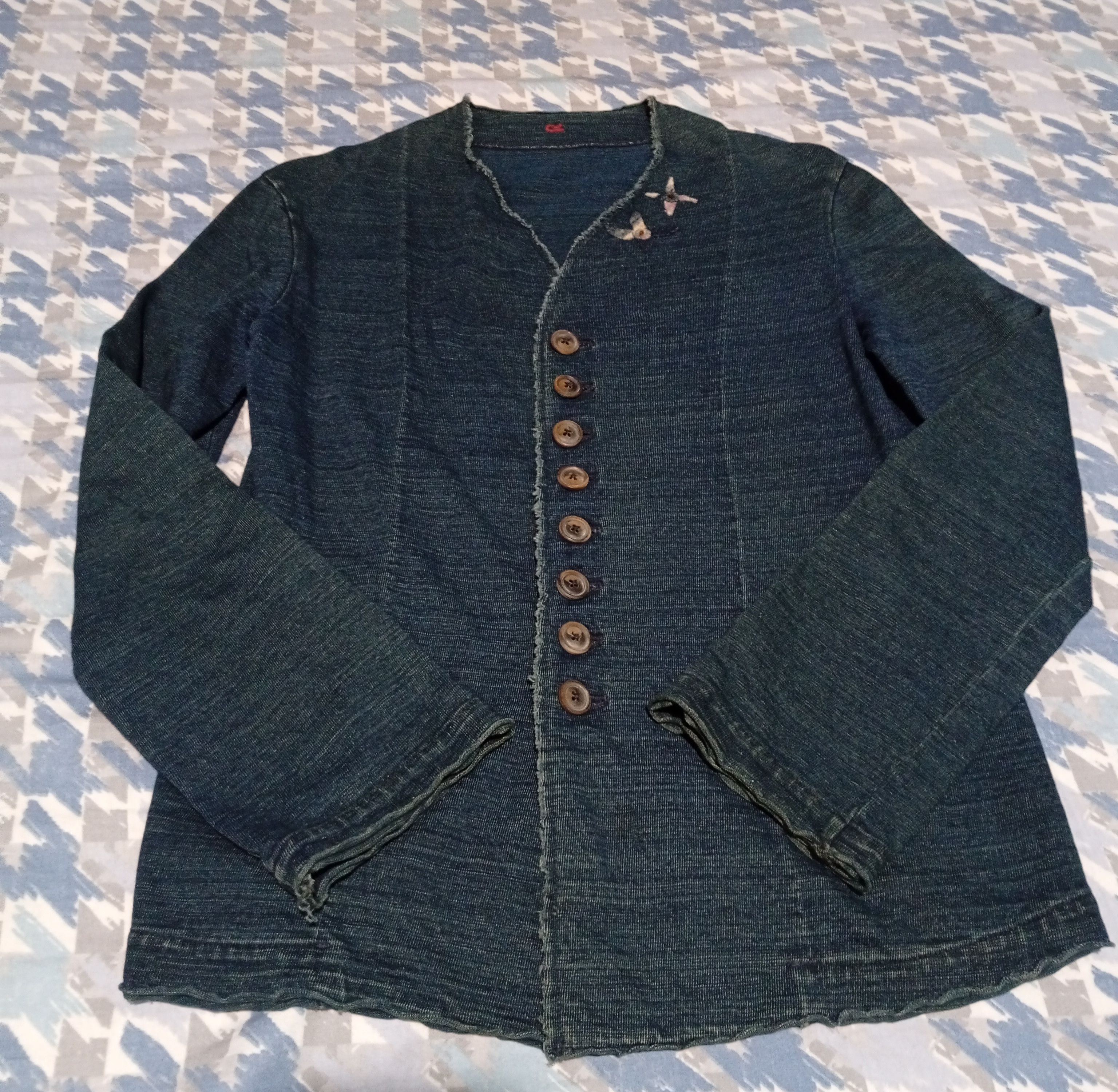 45 rpm flower indigo shirt