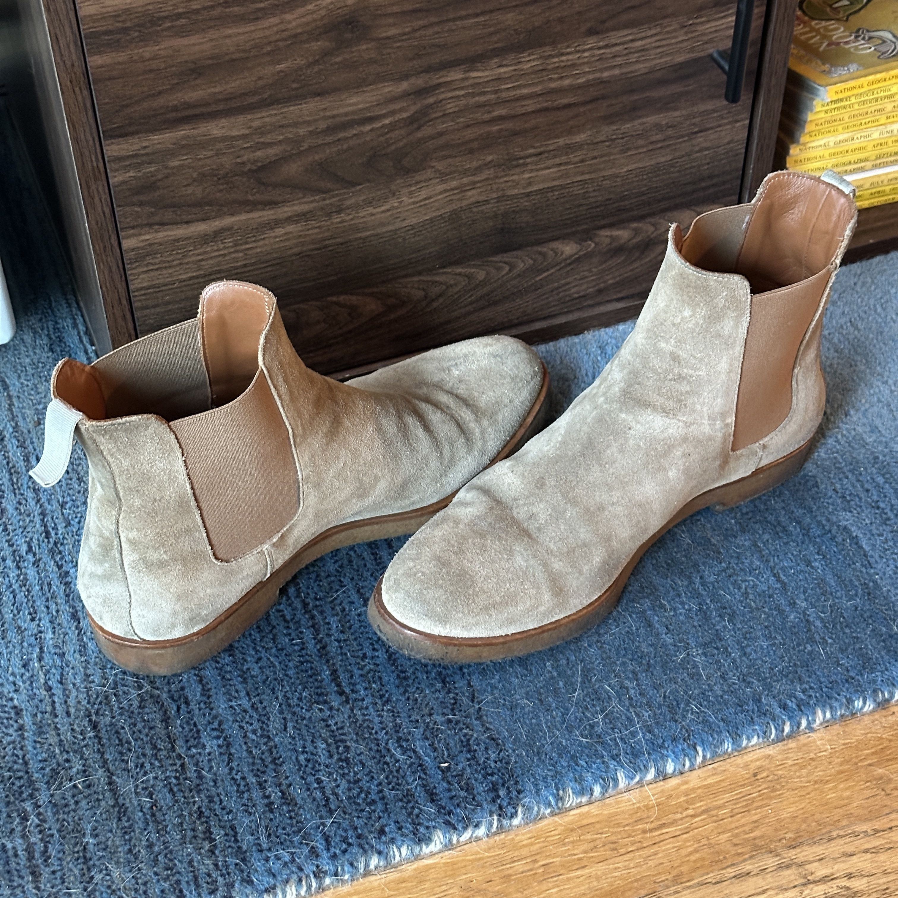 Common Projects Tan Suede Chelsea Boot Size US 12 / EU 45 - 5 Thumbnail