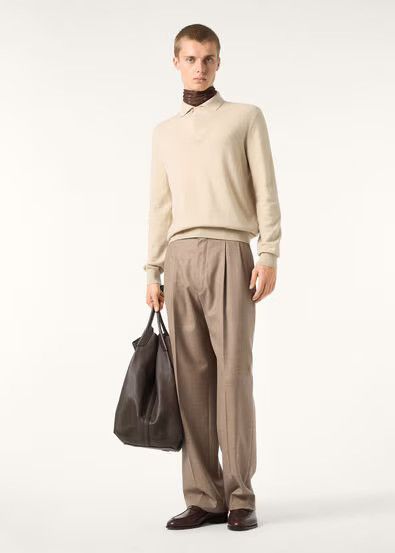 Loro Piana os11x0226 FAQ9447 Sergio Polo Shirt in Toffee Cream Size US L / EU 52-54 / 3 - 2 Thumbnail