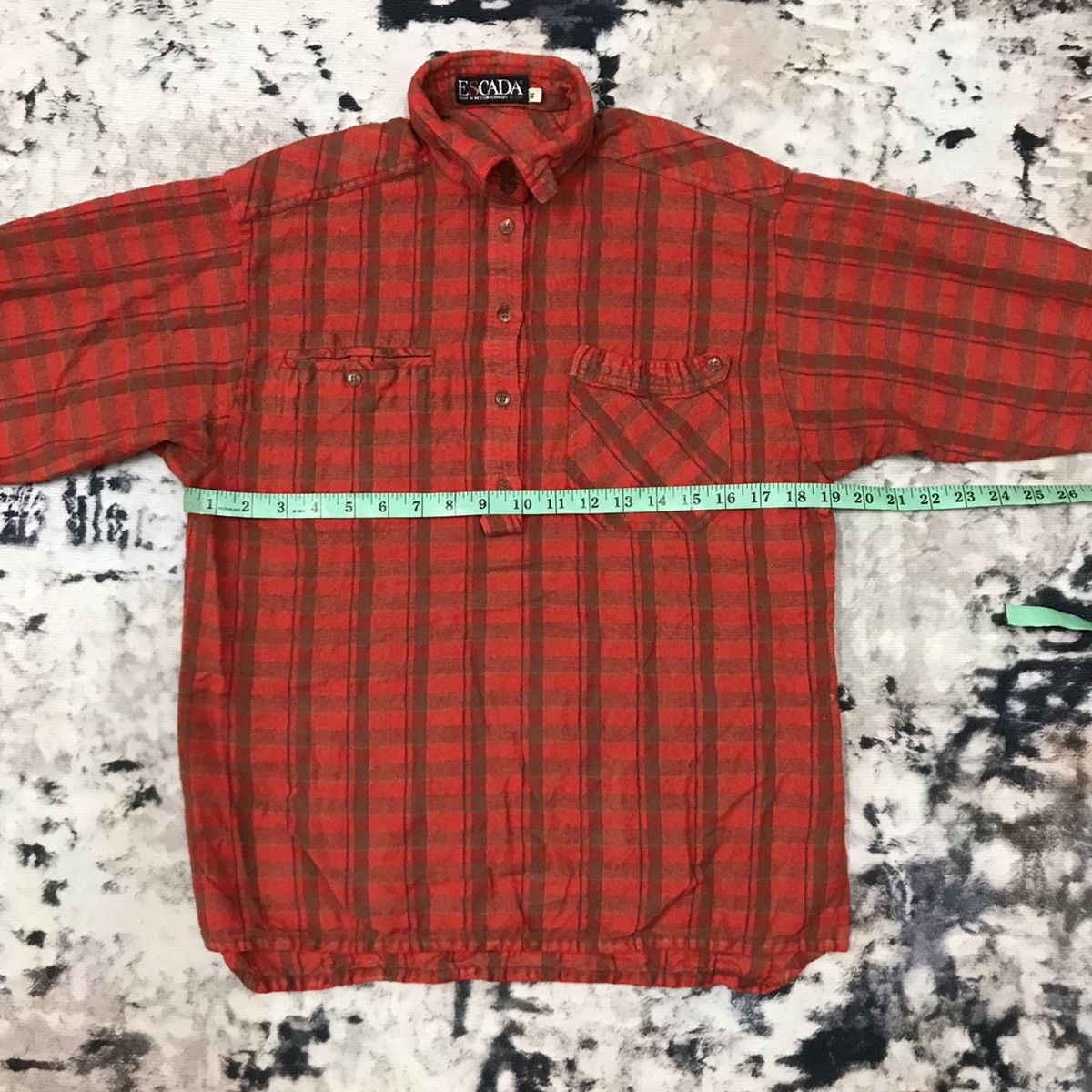 Designer × Escada × Japanese Brand Vintage 90s Escada Wool Pullover Flanel Shirt Button Up Size S / US 4 / IT 40 - 11 Thumbnail